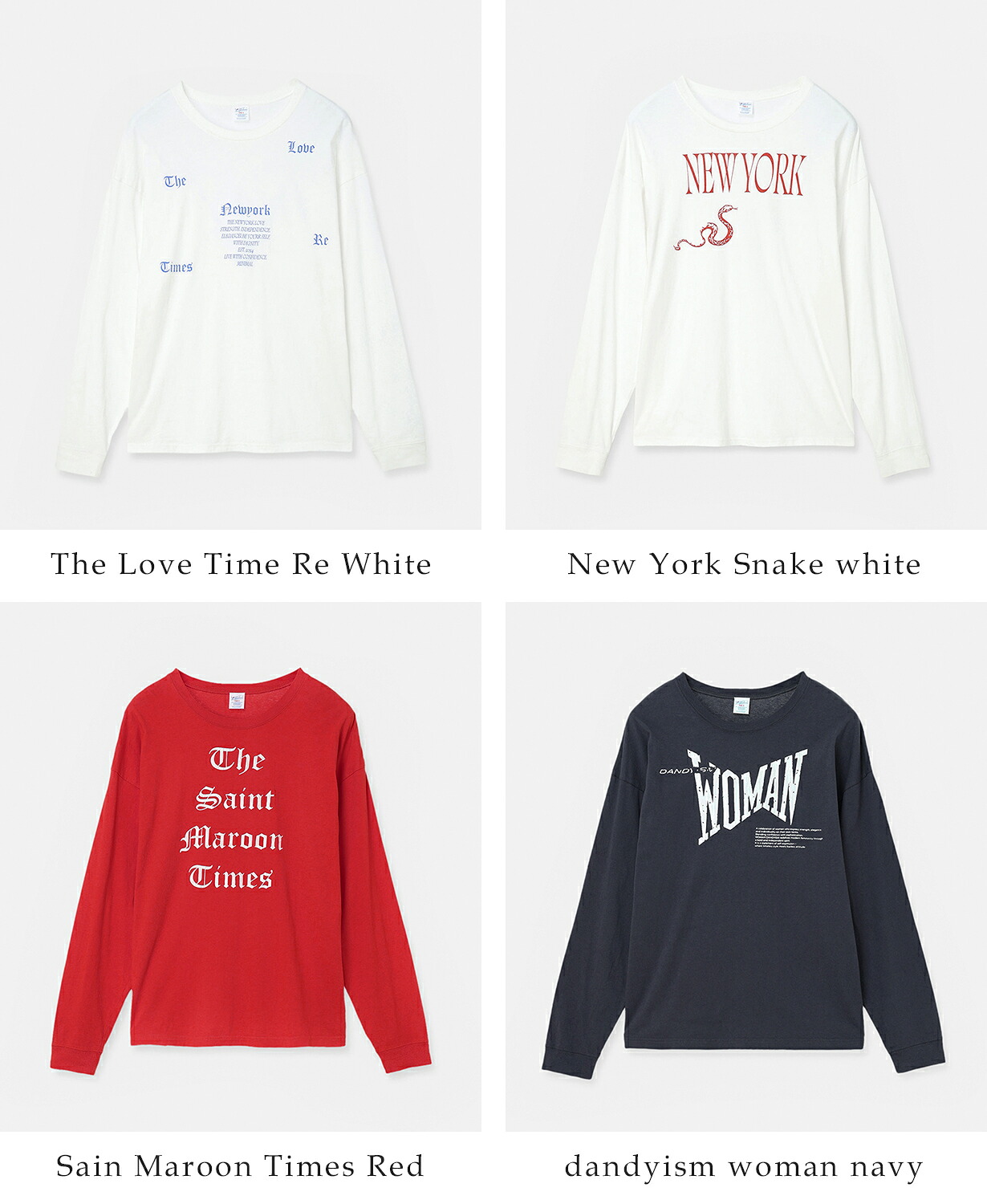 CREDONA(クレドナ)パーマネント ロングスリーブ プリント Tシャツ PARMANENT L/S TEE 1426412