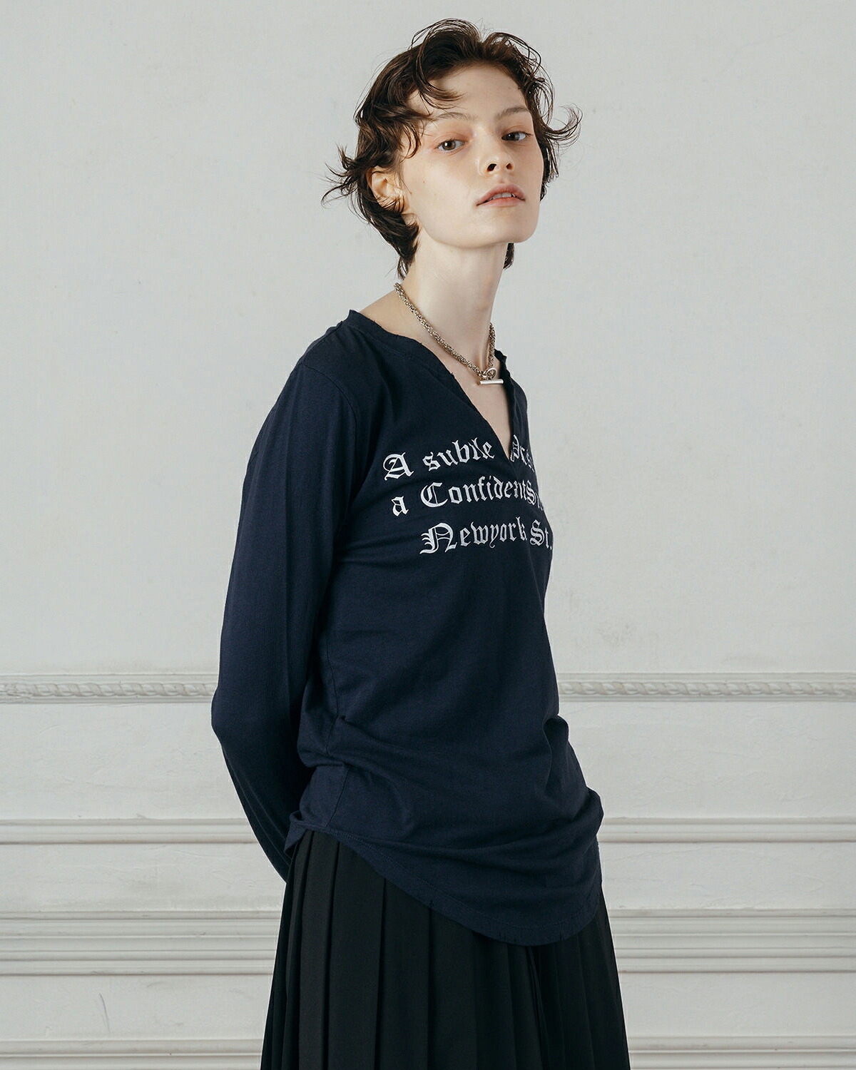 CREDONA(クレドナ)スキッパー ロングスリーブ プリント Tシャツ SKIPPER LONG-SLEEVE TEE 1426412136-0