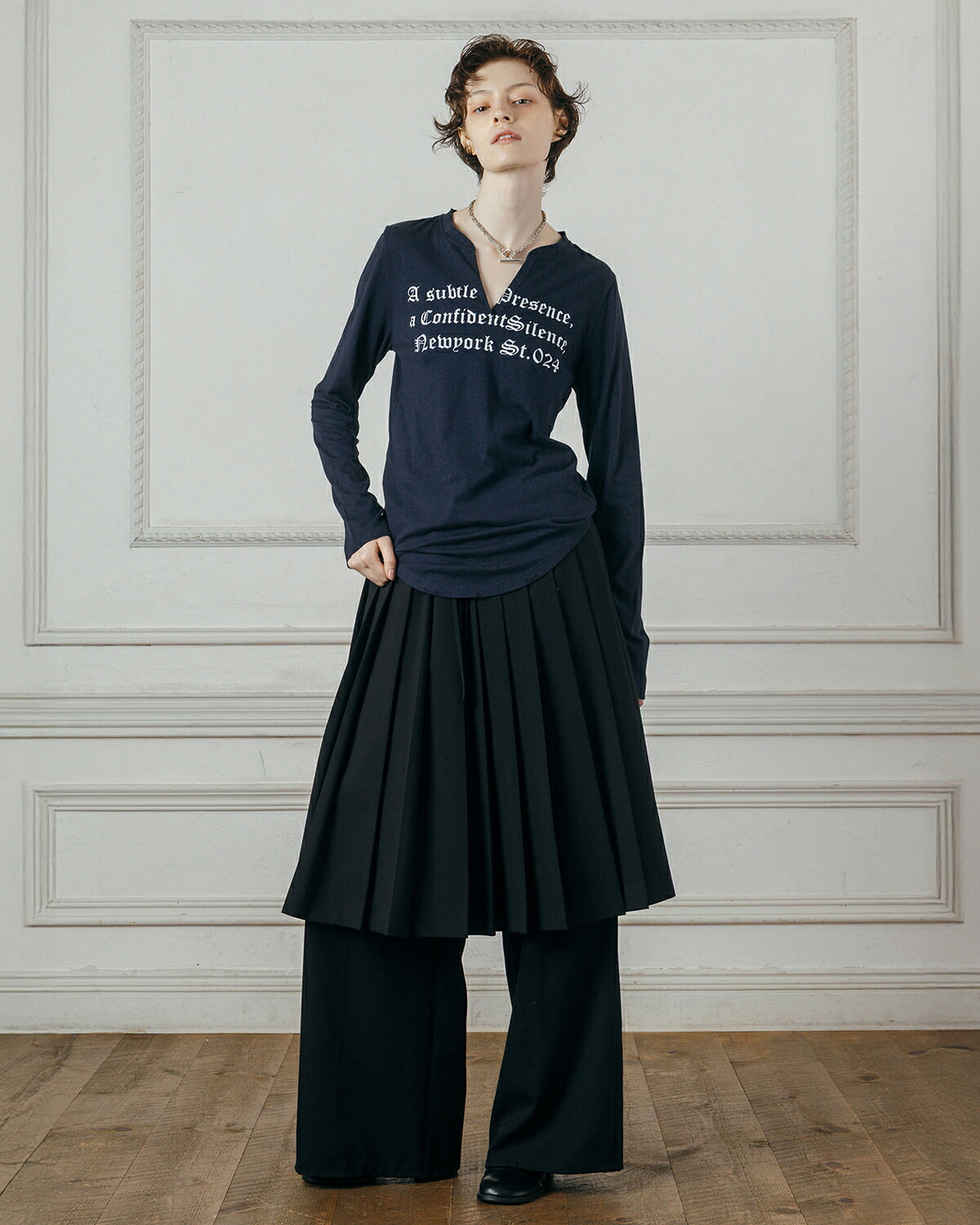 CREDONA(クレドナ)スキッパー ロングスリーブ プリント Tシャツ SKIPPER LONG-SLEEVE TEE 1426412136-0