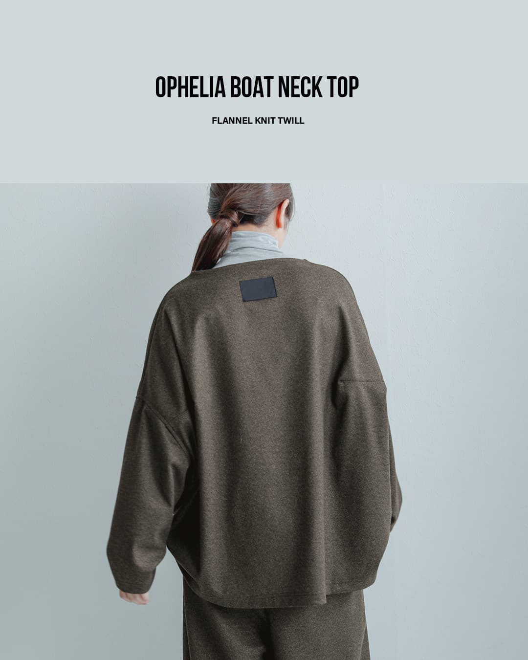 COGTHEBIGSMOKE(�R�O�U�r�b�O�X���[�N)�t�����l���j�b�g�c�C�� �{�[�g�l�b�N �J�b�g�\�[ OPHELIA BOAT NECK TOP  15102-268-1527-1