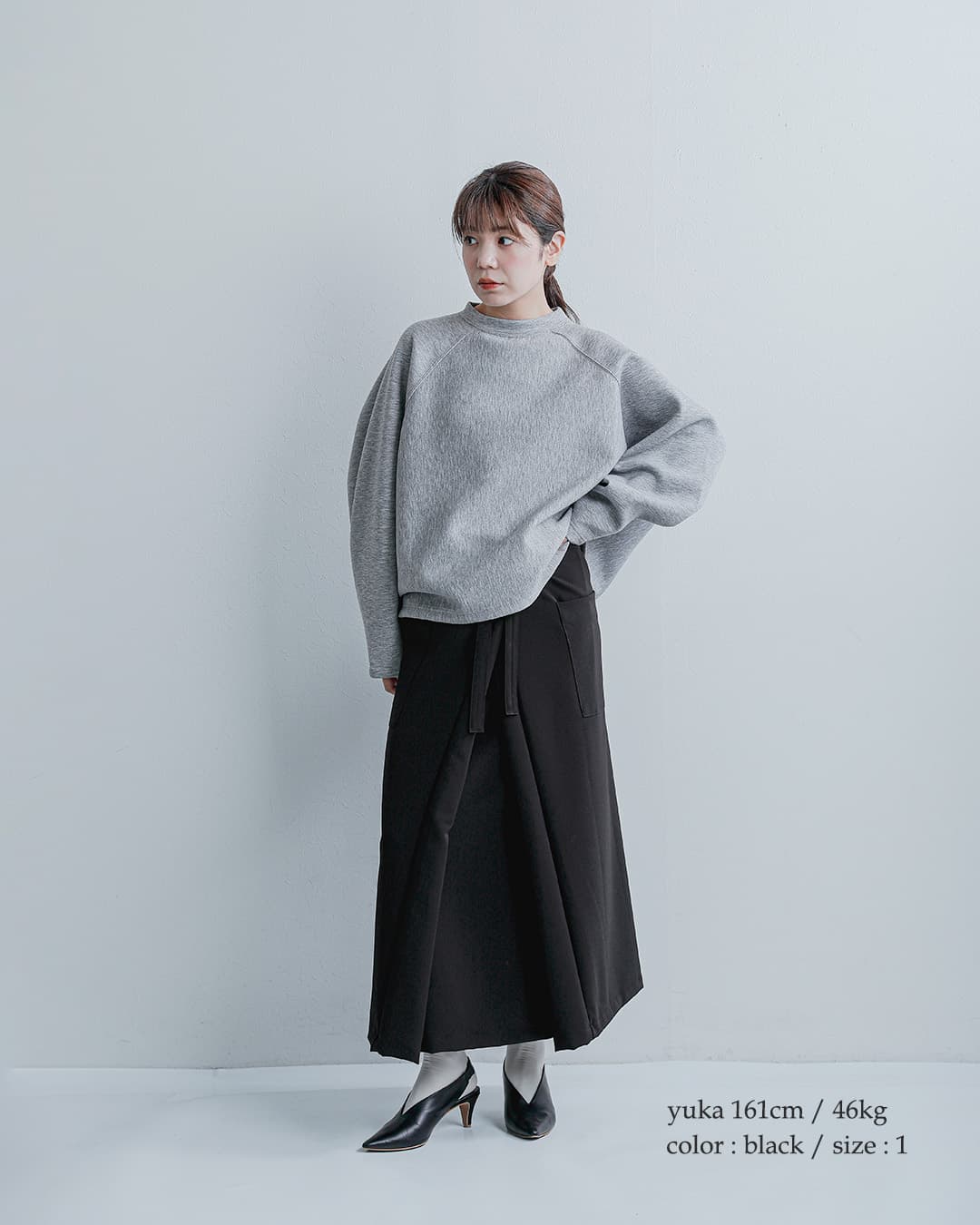 COGTHEBIGSMOKE�_�u�����b�v�X�J�[�g MINA DOUBLE WRAP SKIRT 15501-256-1316-1