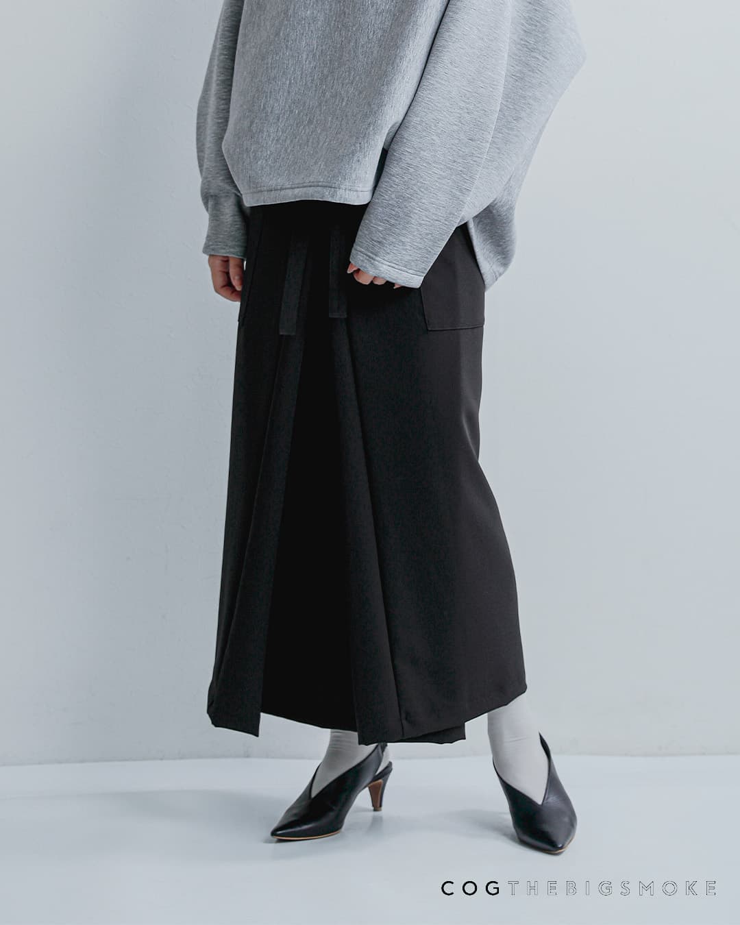 COGTHEBIGSMOKE�_�u�����b�v�X�J�[�g MINA DOUBLE WRAP SKIRT 15501-256-1316-1