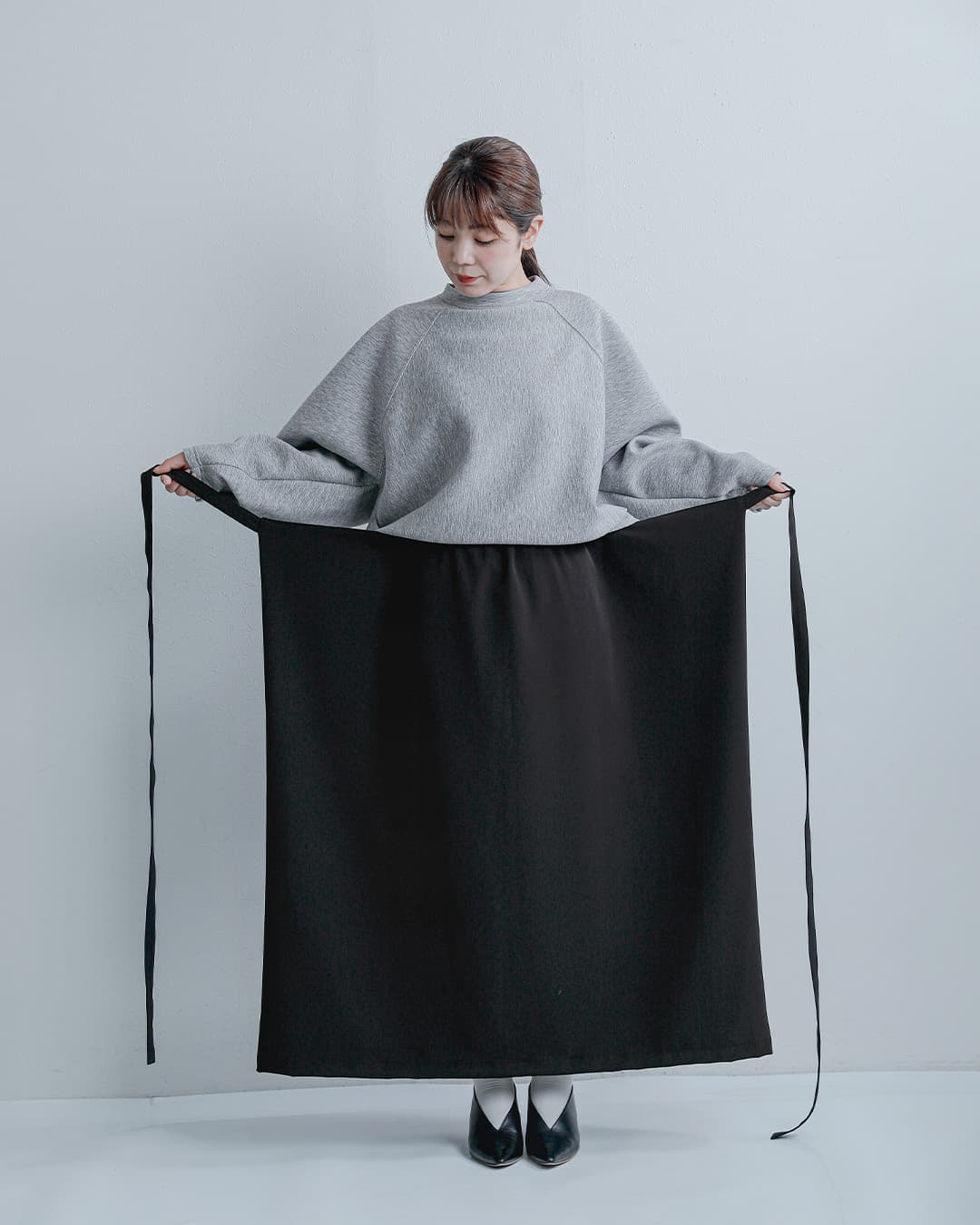 COGTHEBIGSMOKE�_�u�����b�v�X�J�[�g MINA DOUBLE WRAP SKIRT 15501-256-1316-1