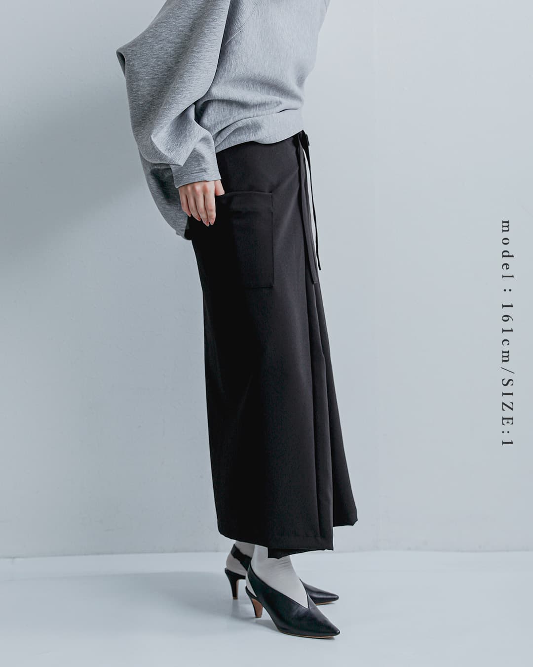 COGTHEBIGSMOKE�_�u�����b�v�X�J�[�g MINA DOUBLE WRAP SKIRT 15501-256-1316-1