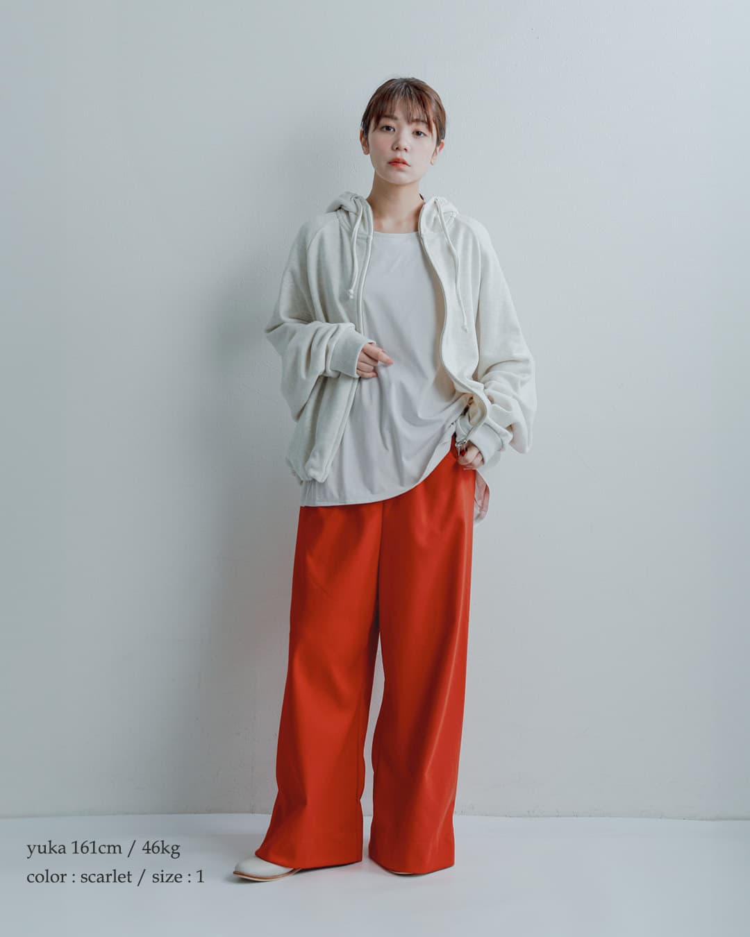 COGTHEBIGSMOKE(�R�O�U�r�b�O�X���[�N)�t�����l���j�b�g�c�C�� ���C�h�g���E�U�[�Y ALISON TROUSERS 15602-268-120-1