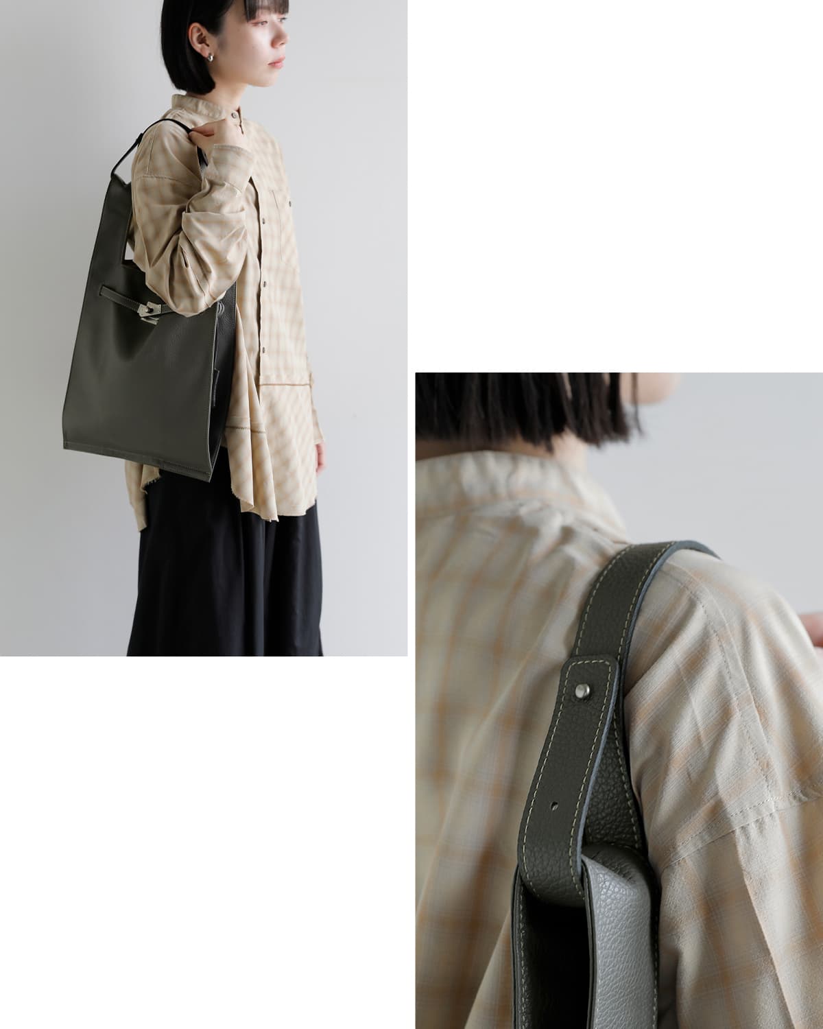 beautiful people(ビューティフルピープル)シュリンクレザー ラージマーケット バッグ Large marcket bag in shrink leather 1636611952