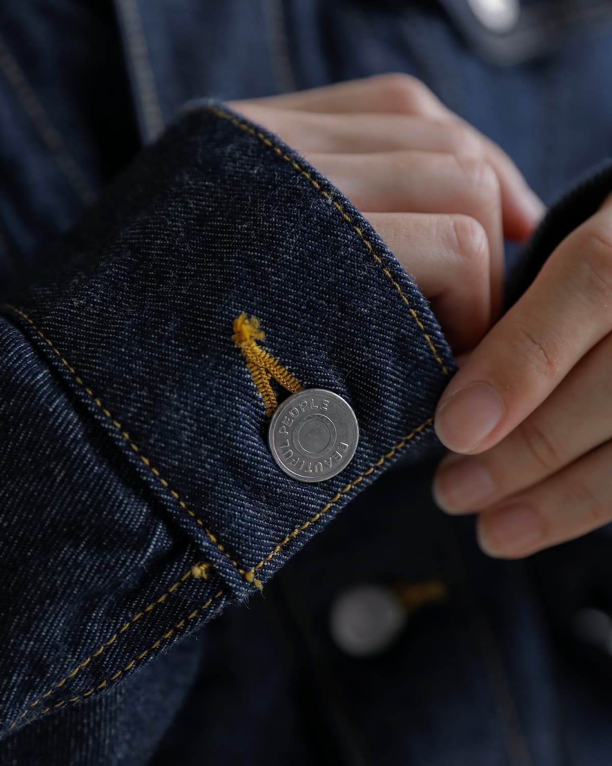 beautiful people(ビューティフルピープル)2way ダブルエンド 左綾デニム ブルゾン double-end left hand twill denim blouson 1646102034