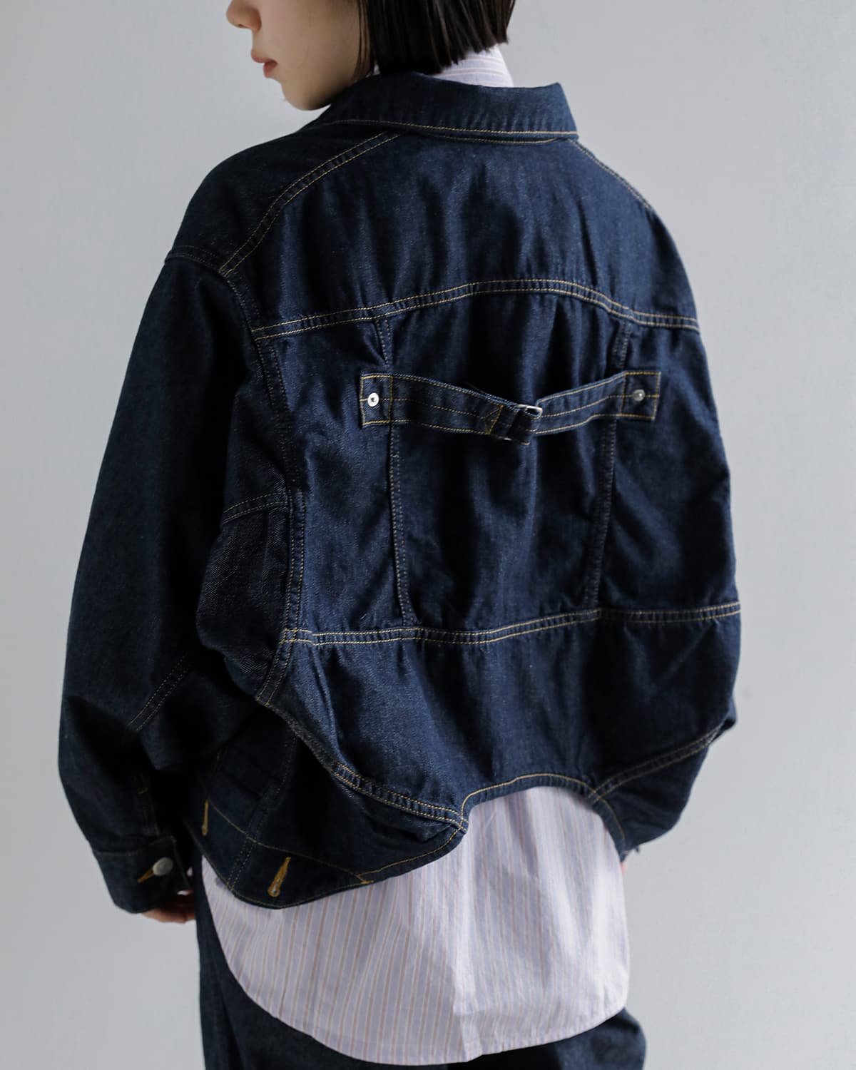 beautiful people(ビューティフルピープル)2way ダブルエンド 左綾デニム ブルゾン double-end left hand twill denim blouson 1646102034
