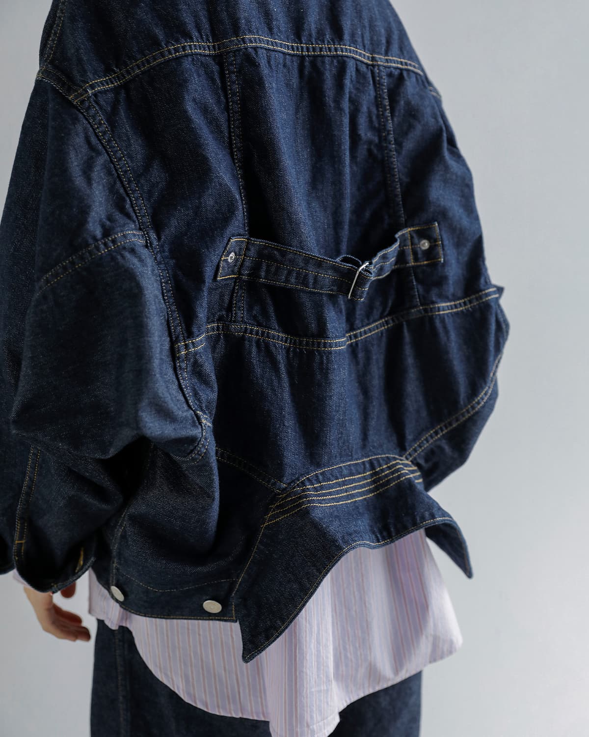 beautiful people(ビューティフルピープル)2way ダブルエンド 左綾デニム ブルゾン double-end left hand twill denim blouson 1646102034