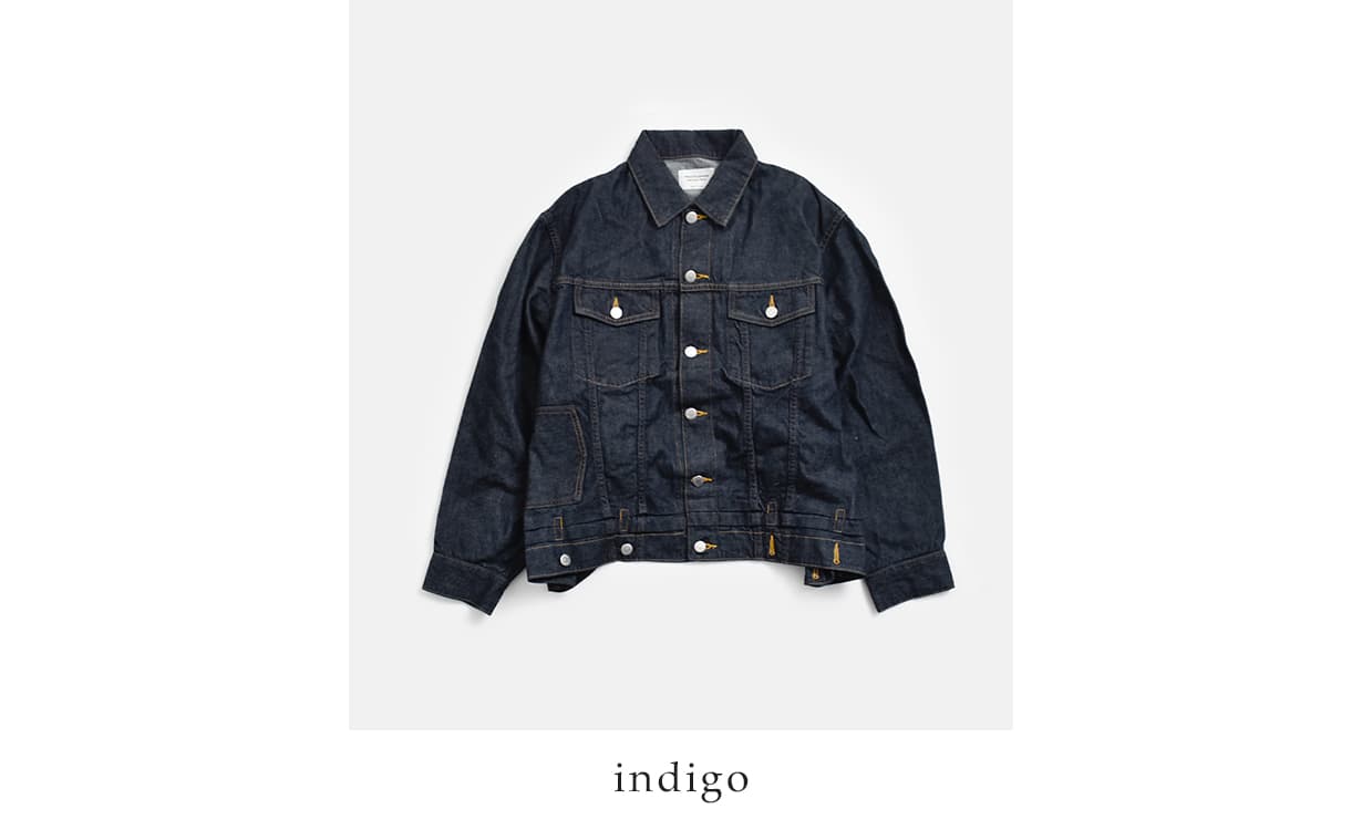 beautiful people(ビューティフルピープル)2way ダブルエンド 左綾デニム ブルゾン double-end left hand twill denim blouson 1646102034