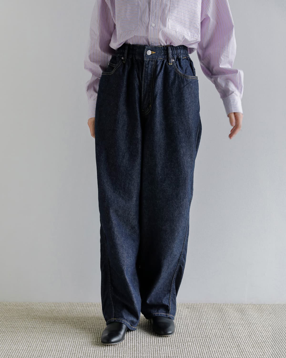 beautiful people(ビューティフルピープル)セルビッジホリック 左綾デニム ボウパンツ selvedge holic left hand twill denim bow pants 1646105016