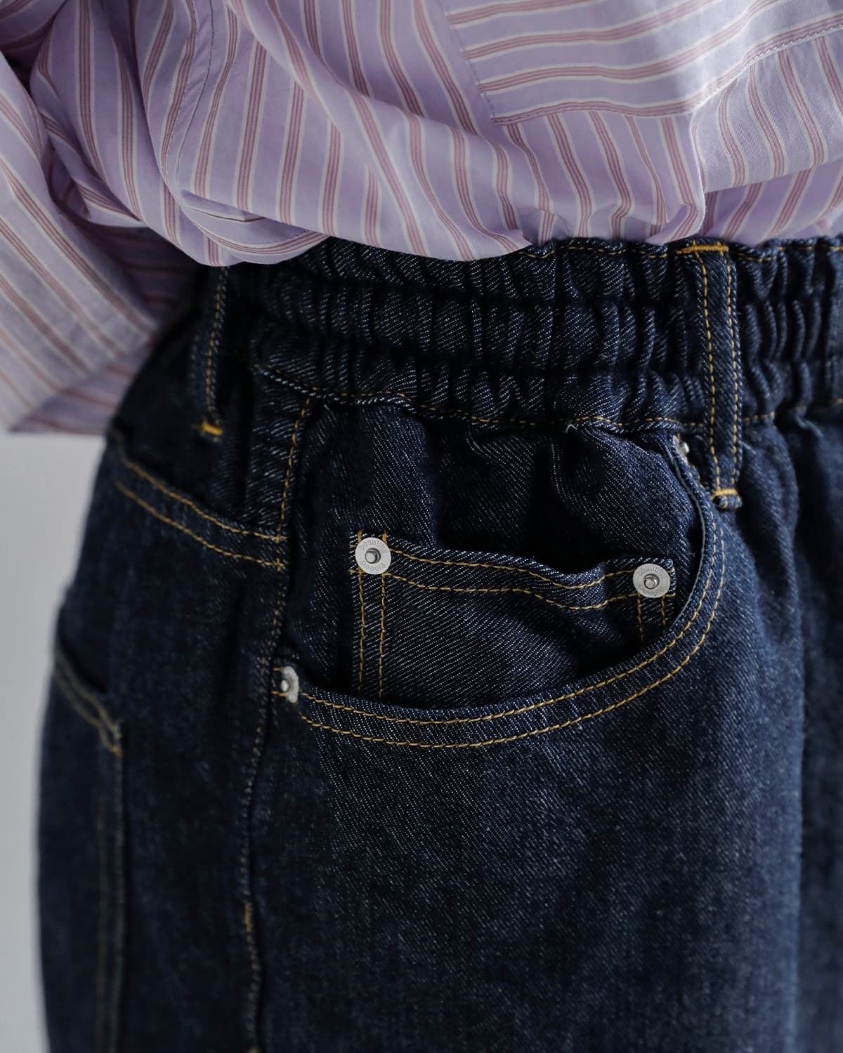 beautiful people(ビューティフルピープル)セルビッジホリック 左綾デニム ボウパンツ selvedge holic left hand twill denim bow pants 1646105016