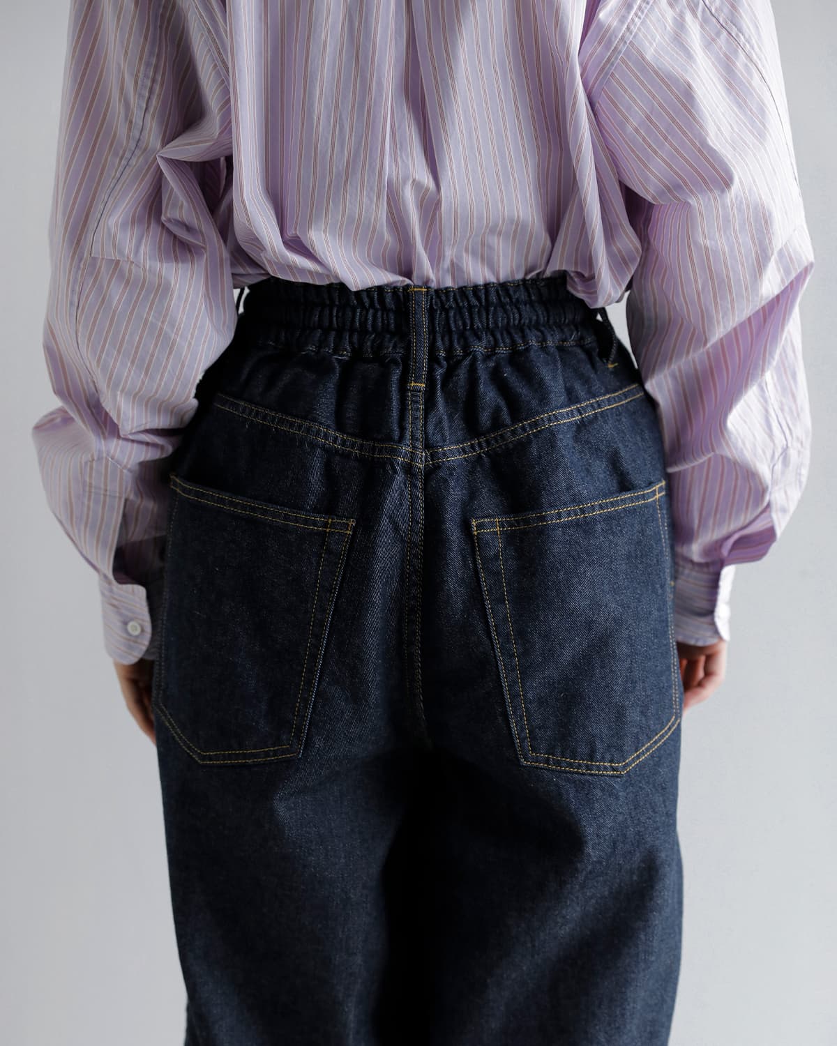 beautiful people(ビューティフルピープル)セルビッジホリック 左綾デニム ボウパンツ selvedge holic left hand twill denim bow pants 1646105016