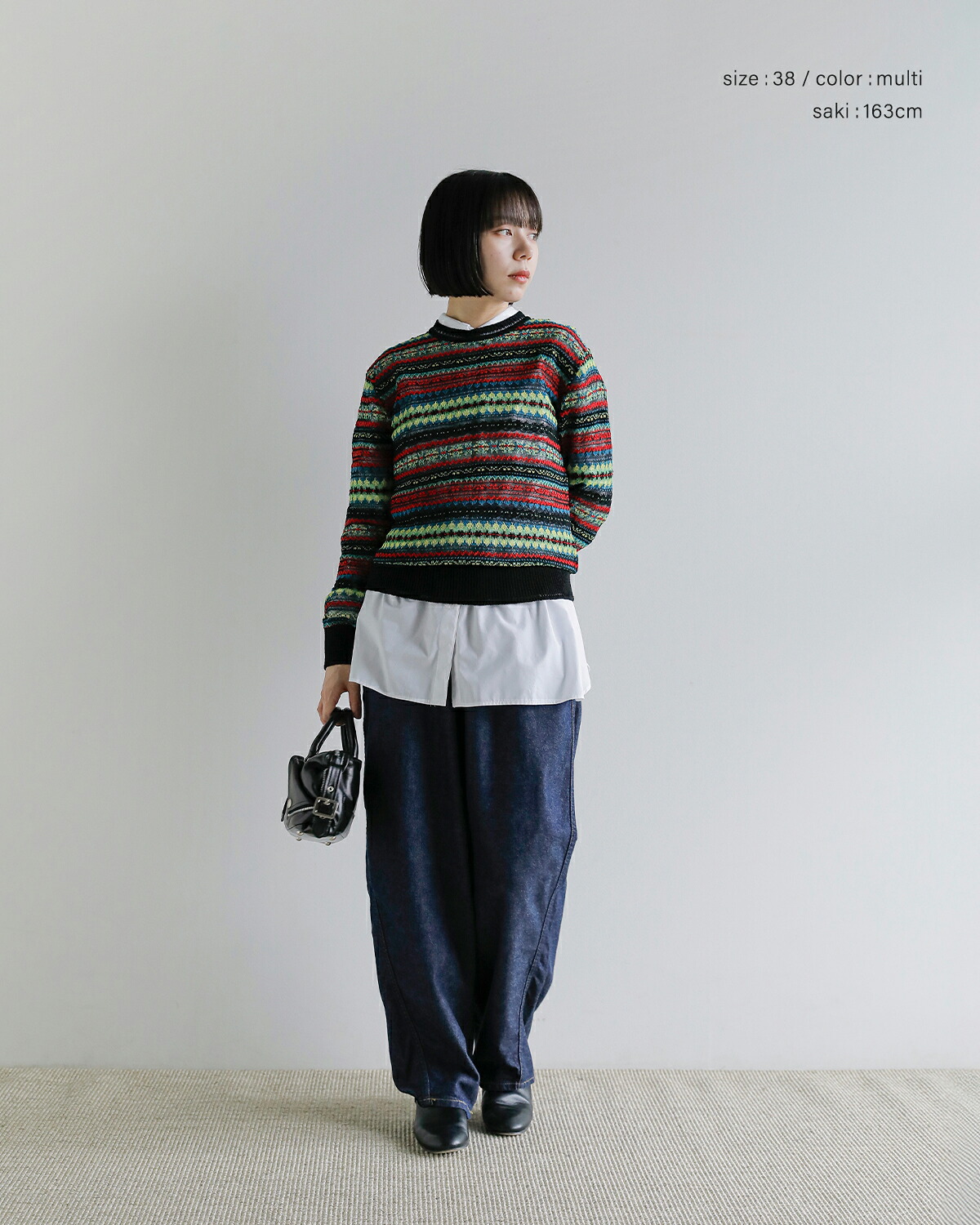 beautiful people(ビューティフルピープル)フェアアイルニット セーター kids fair isle pullover 1646210008