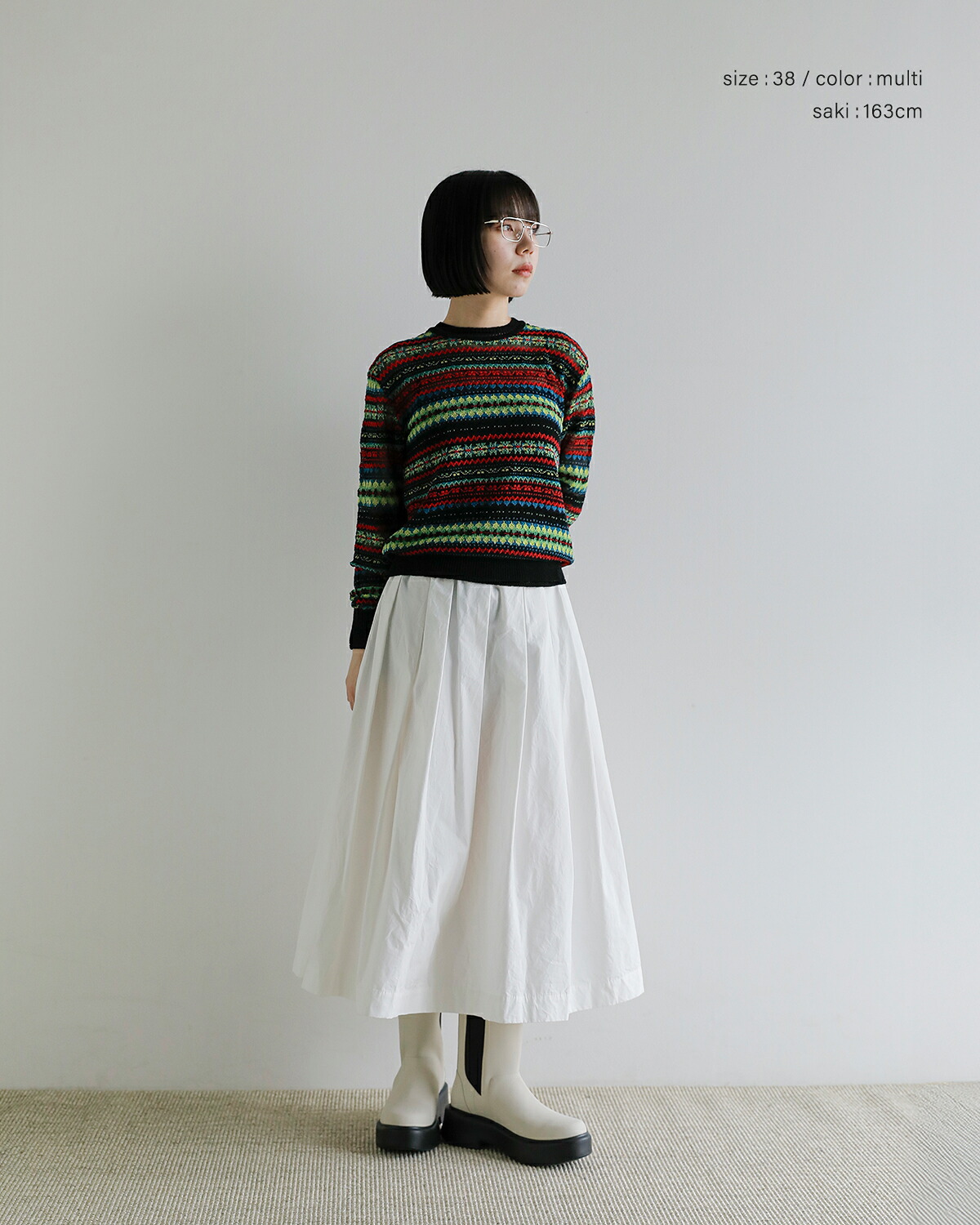 beautiful people(ビューティフルピープル)フェアアイルニット セーター kids fair isle pullover 1646210008