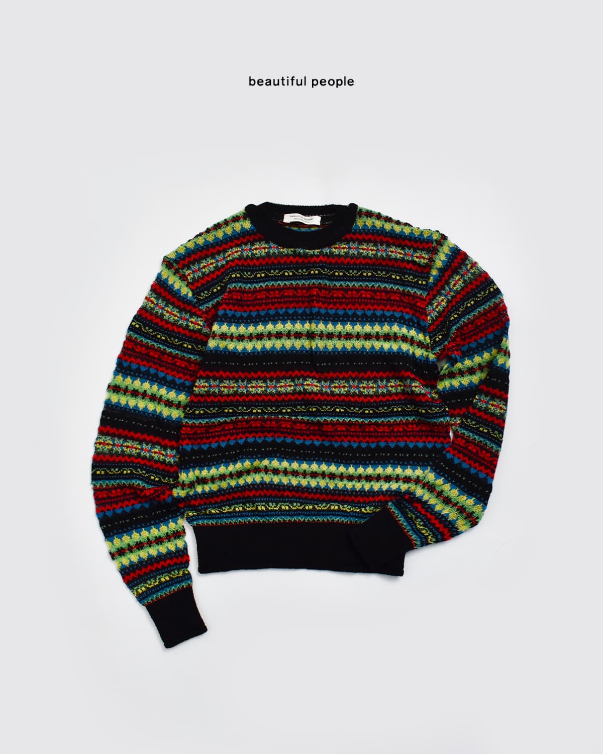 beautiful people(ビューティフルピープル)フェアアイルニット セーター kids fair isle pullover 1646210008