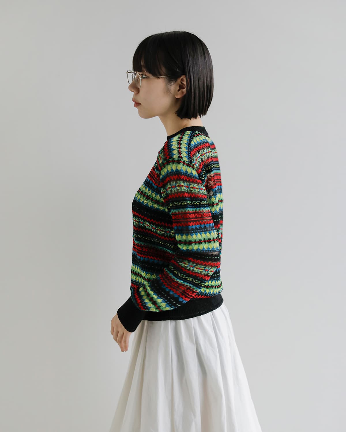 beautiful people(ビューティフルピープル)フェアアイルニット セーター kids fair isle pullover 1646210008