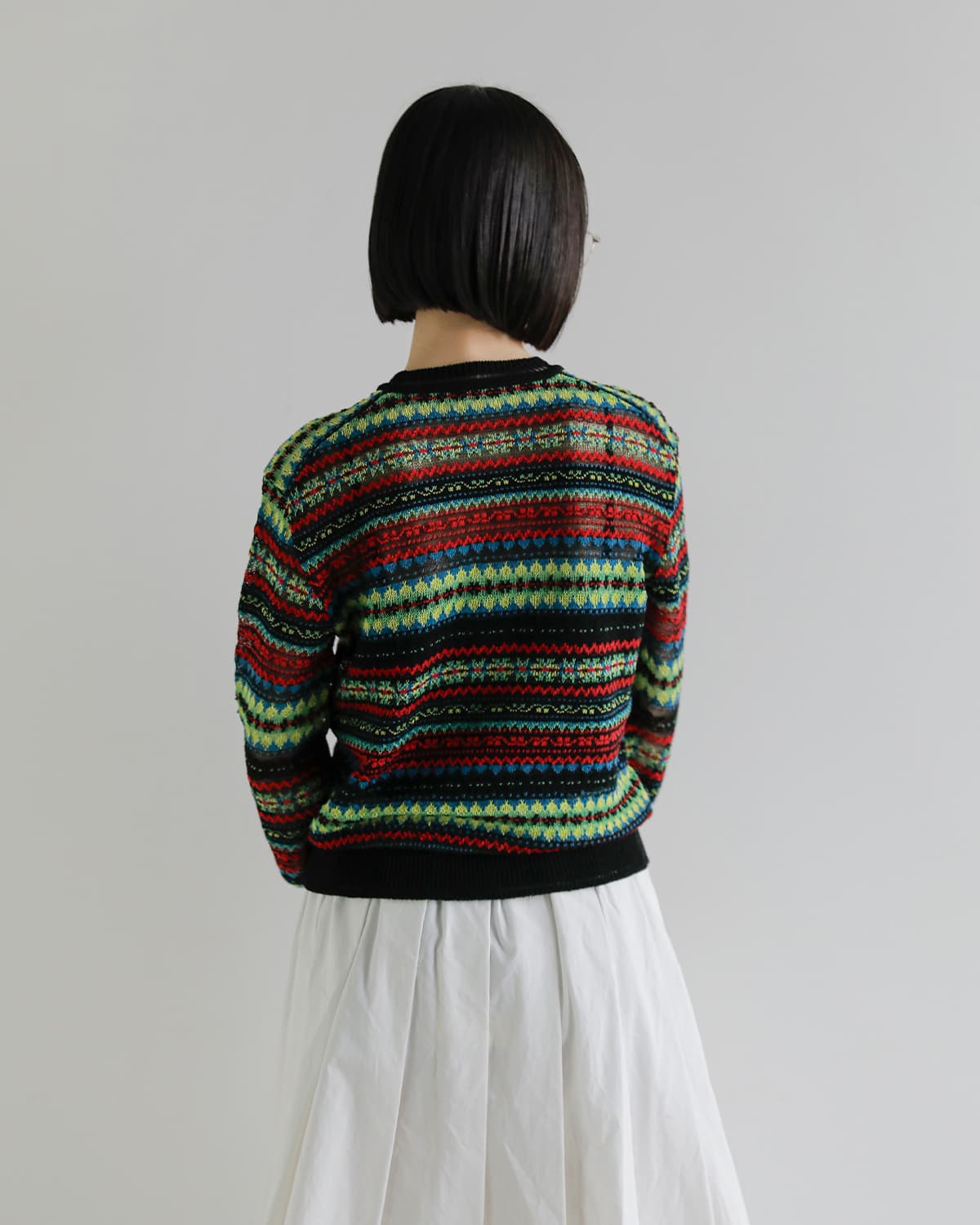 beautiful people(ビューティフルピープル)フェアアイルニット セーター kids fair isle pullover 1646210008