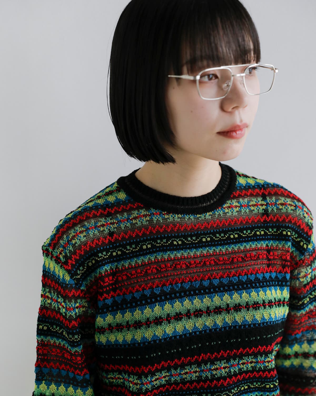 beautiful people(ビューティフルピープル)フェアアイルニット セーター kids fair isle pullover 1646210008