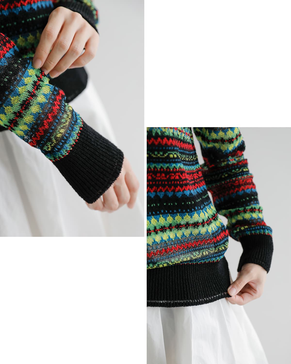 beautiful people(ビューティフルピープル)フェアアイルニット セーター kids fair isle pullover 1646210008