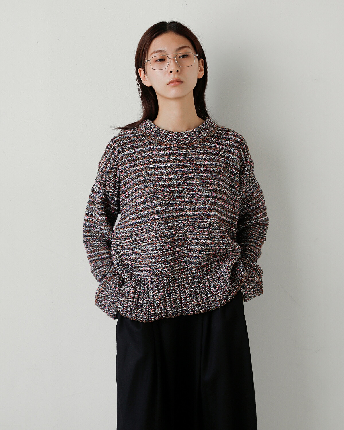 beautiful people(ビューティフルピープル)グランドレルヤーン ガンジーセーター glandrelle yarn guernsey sweater 1646210010