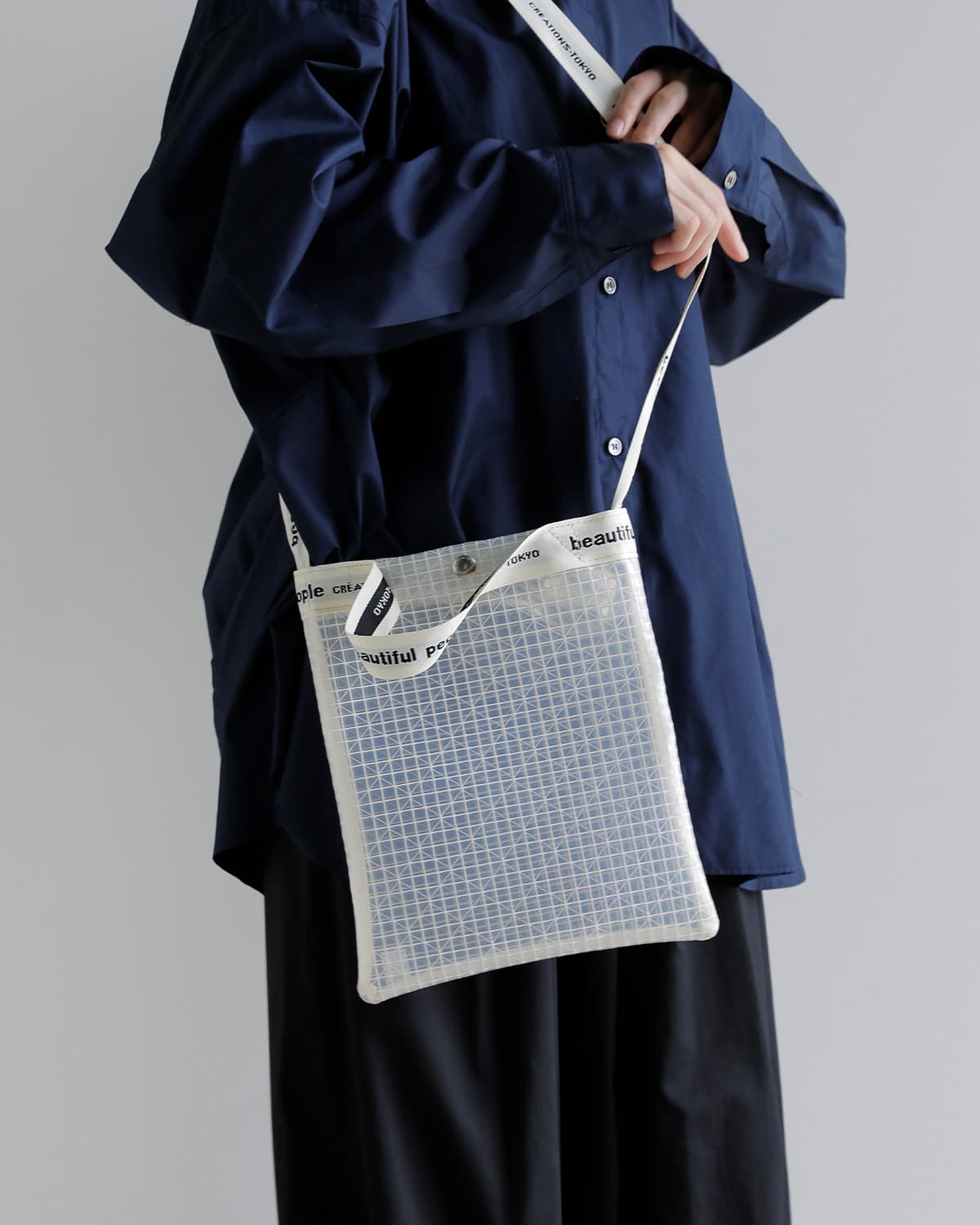 beautiful people(ビューティフルピープル)チェック ビニール ロゴ サコッシュバッグ plaid vinyl logo sacoshe bag 1646611929