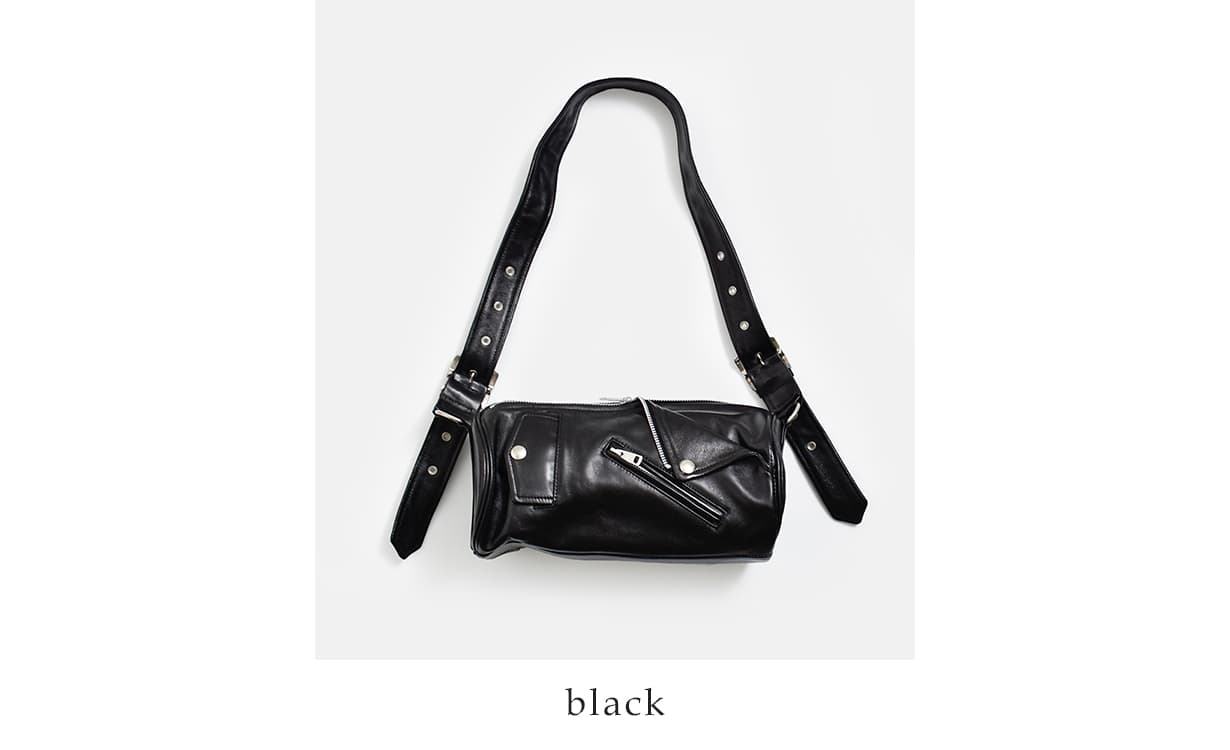 beautiful people(ビューティフルピープル)シープスキン ライダース シリンダーバッグ exception riders cylinder bag 1646612003