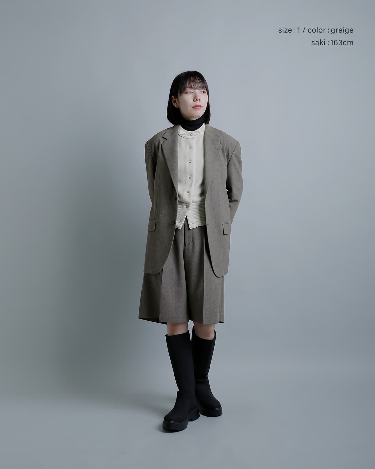 YLEVE���t�E�[�� �e�[���[�h�W���P�b�g ROUGH WOOL JACKET 168-6220040