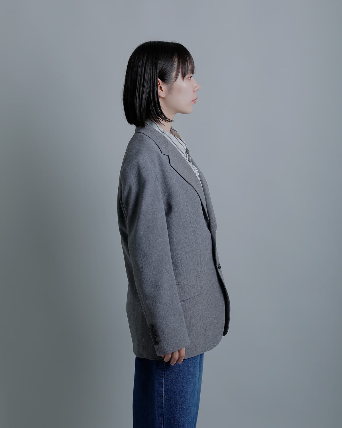 YLEVE���t�E�[�� �e�[���[�h�W���P�b�g ROUGH WOOL JACKET 168-6220040
