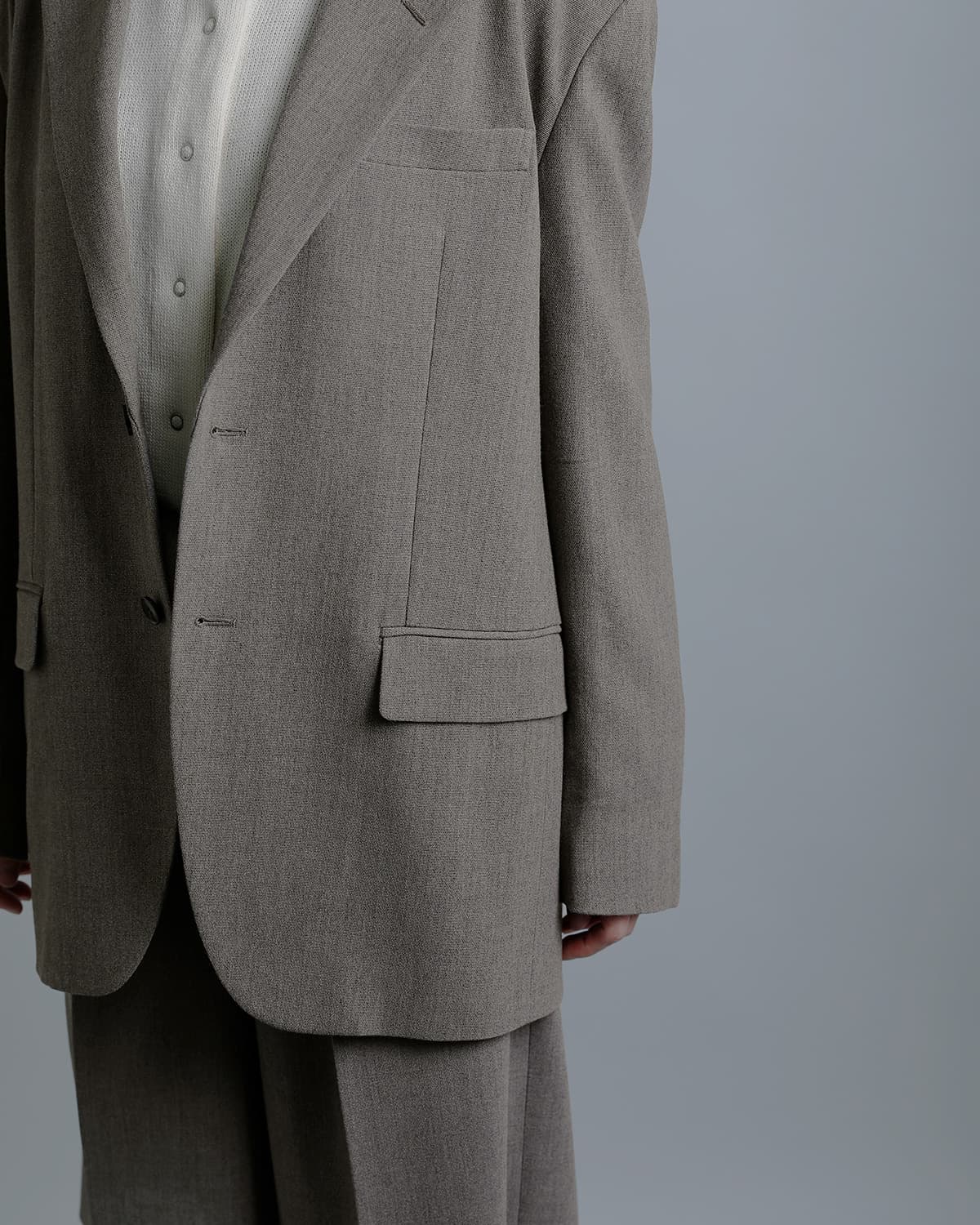 YLEVE���t�E�[�� �e�[���[�h�W���P�b�g ROUGH WOOL JACKET 168-6220040
