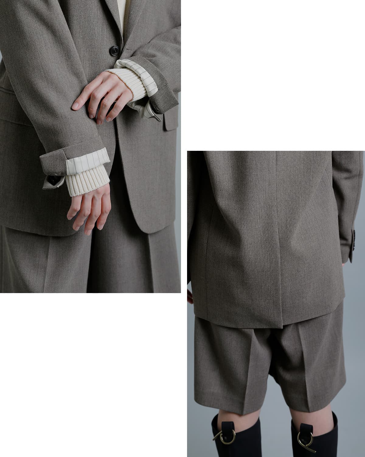 YLEVE���t�E�[�� �e�[���[�h�W���P�b�g ROUGH WOOL JACKET 168-6220040