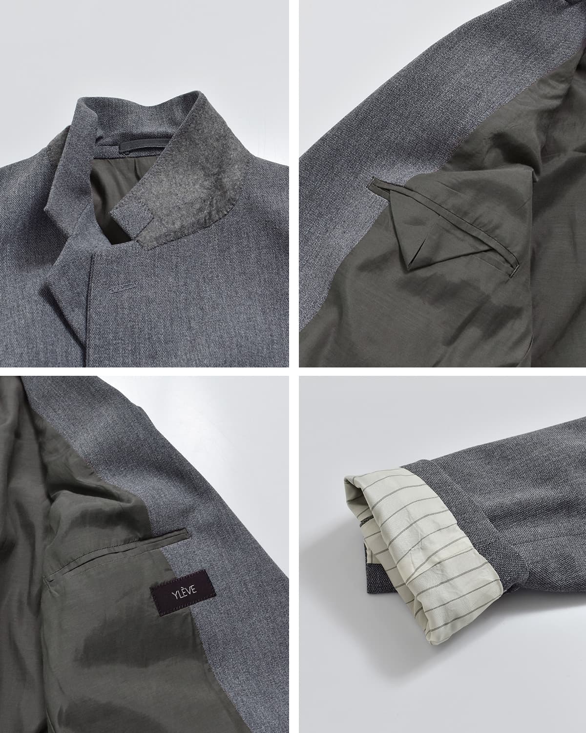 YLEVE���t�E�[�� �e�[���[�h�W���P�b�g ROUGH WOOL JACKET 168-6220040