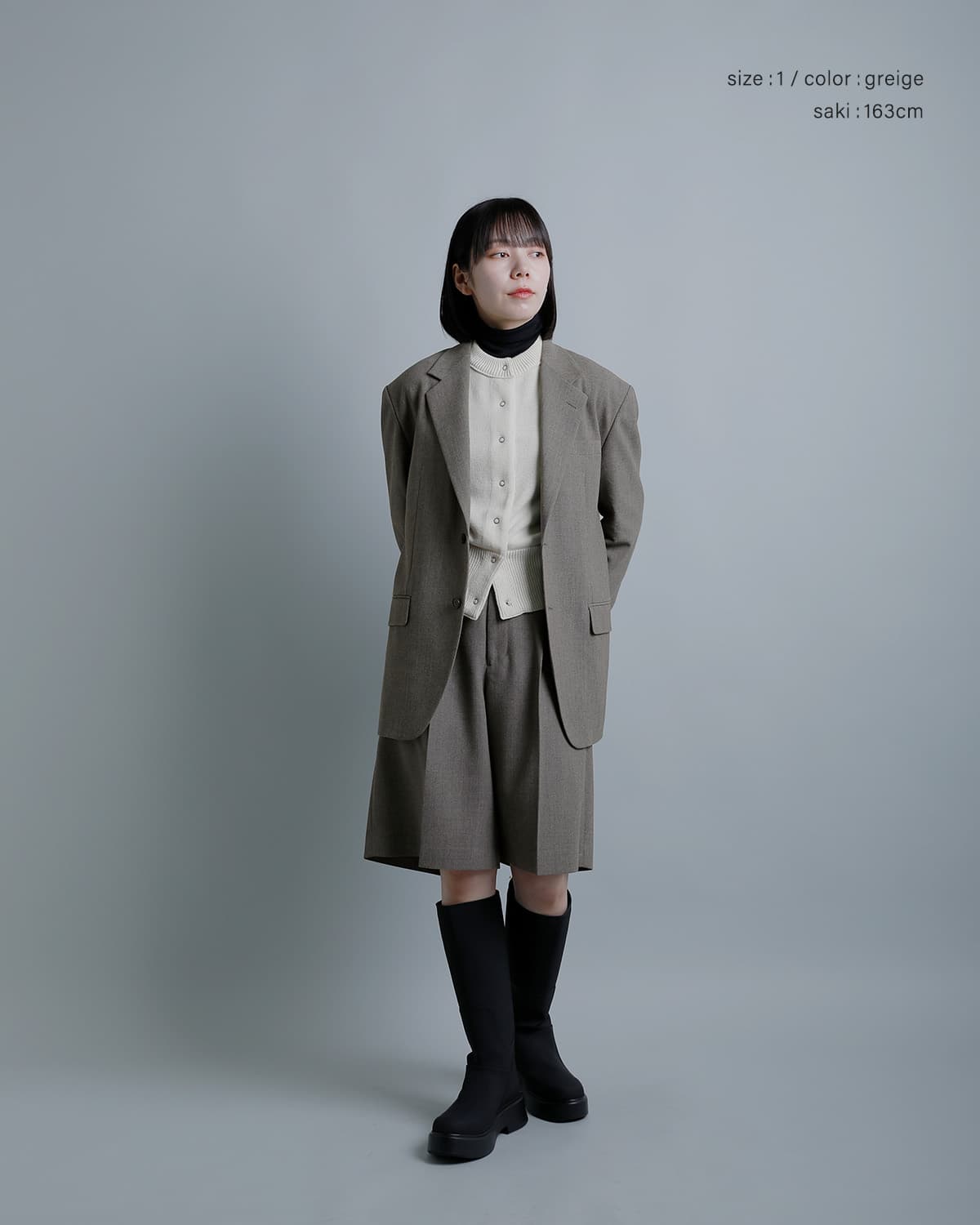 YLEVE���t�E�[�� �L�����b�g�p���c ROUGH WOOL CULOTTE 168-6240042