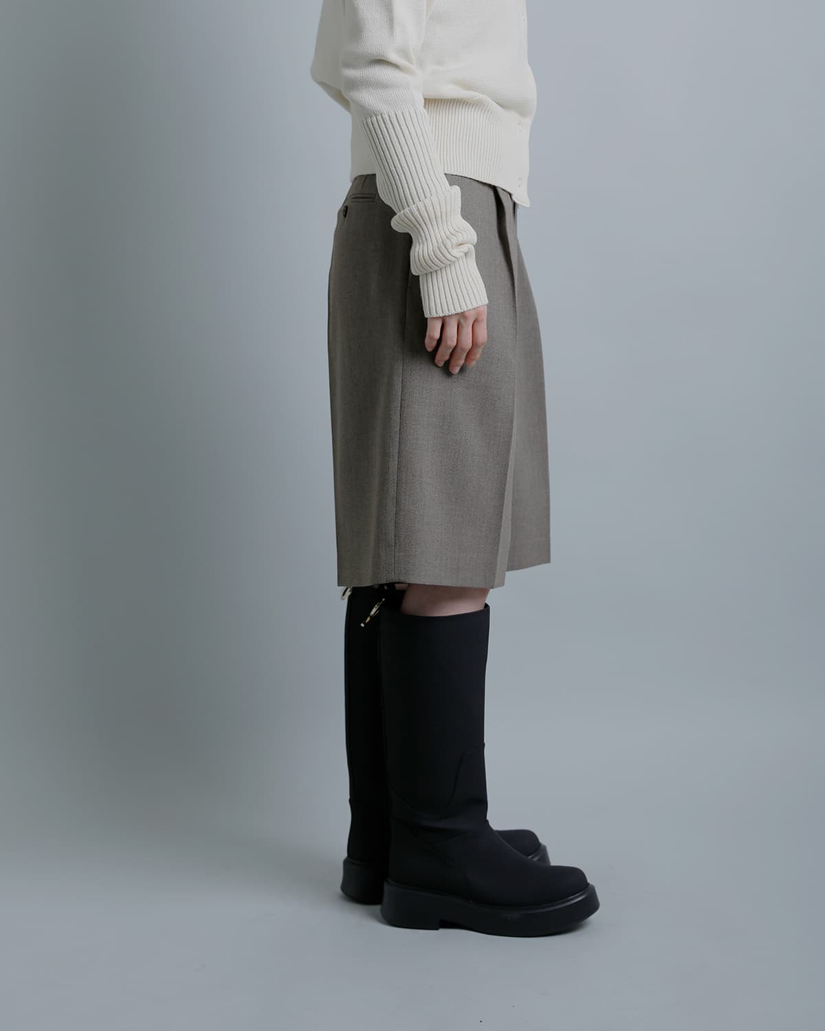 YLEVE���t�E�[�� �L�����b�g�p���c ROUGH WOOL CULOTTE 168-6240042