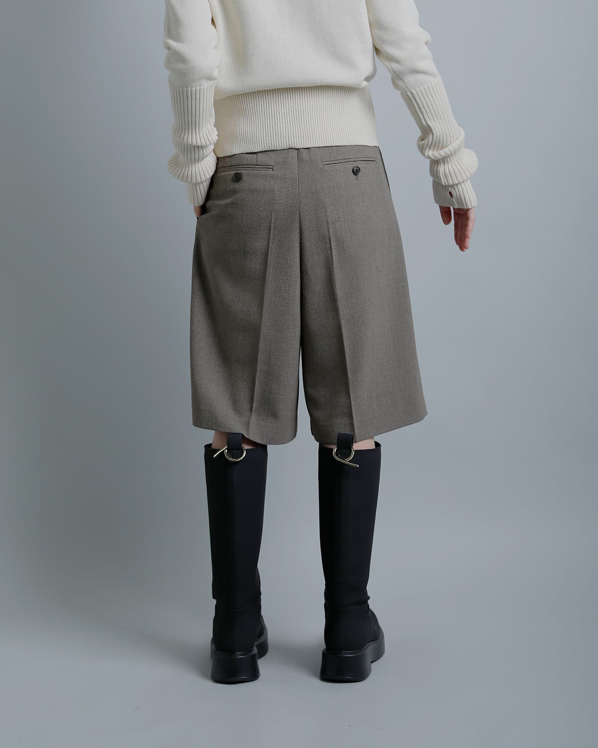YLEVE���t�E�[�� �L�����b�g�p���c ROUGH WOOL CULOTTE 168-6240042