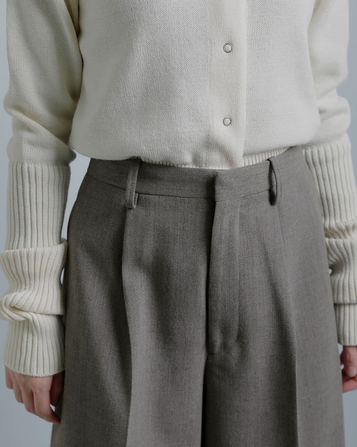 YLEVE���t�E�[�� �L�����b�g�p���c ROUGH WOOL CULOTTE 168-6240042