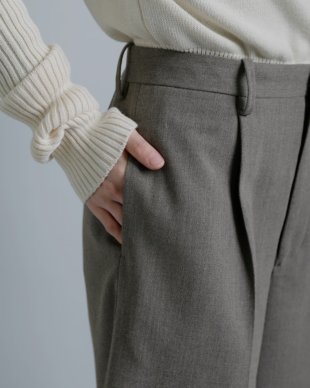 YLEVE���t�E�[�� �L�����b�g�p���c ROUGH WOOL CULOTTE 168-6240042