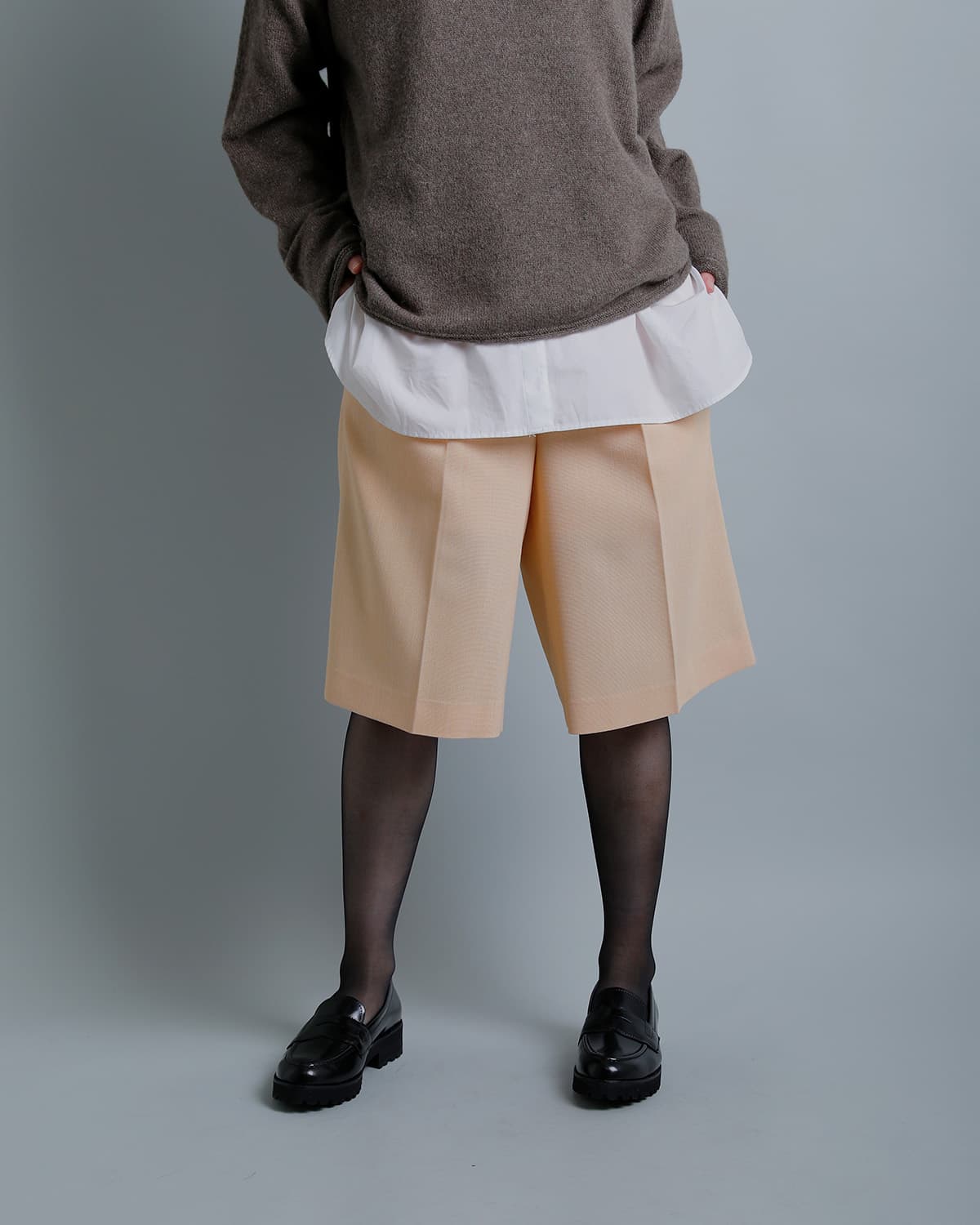 YLEVE���t�E�[�� �L�����b�g�p���c ROUGH WOOL CULOTTE 168-6240042