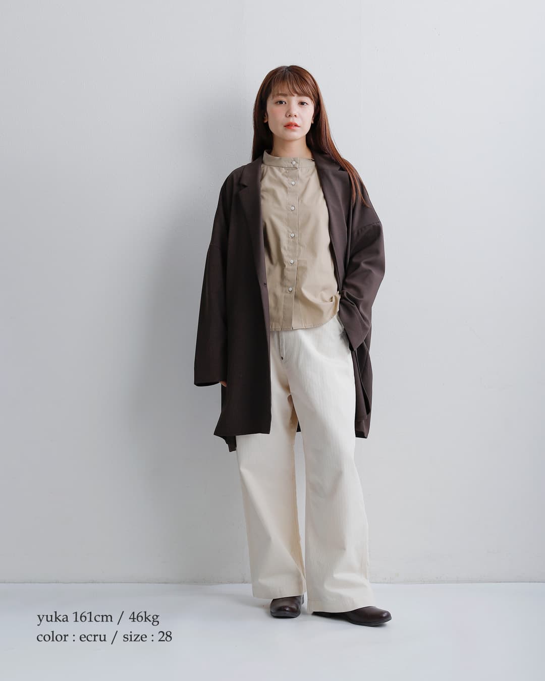 ordinaryfits(オーディナリーフィッツ)ヘリンボーン ベルパンツ BELL PANTS 180-326