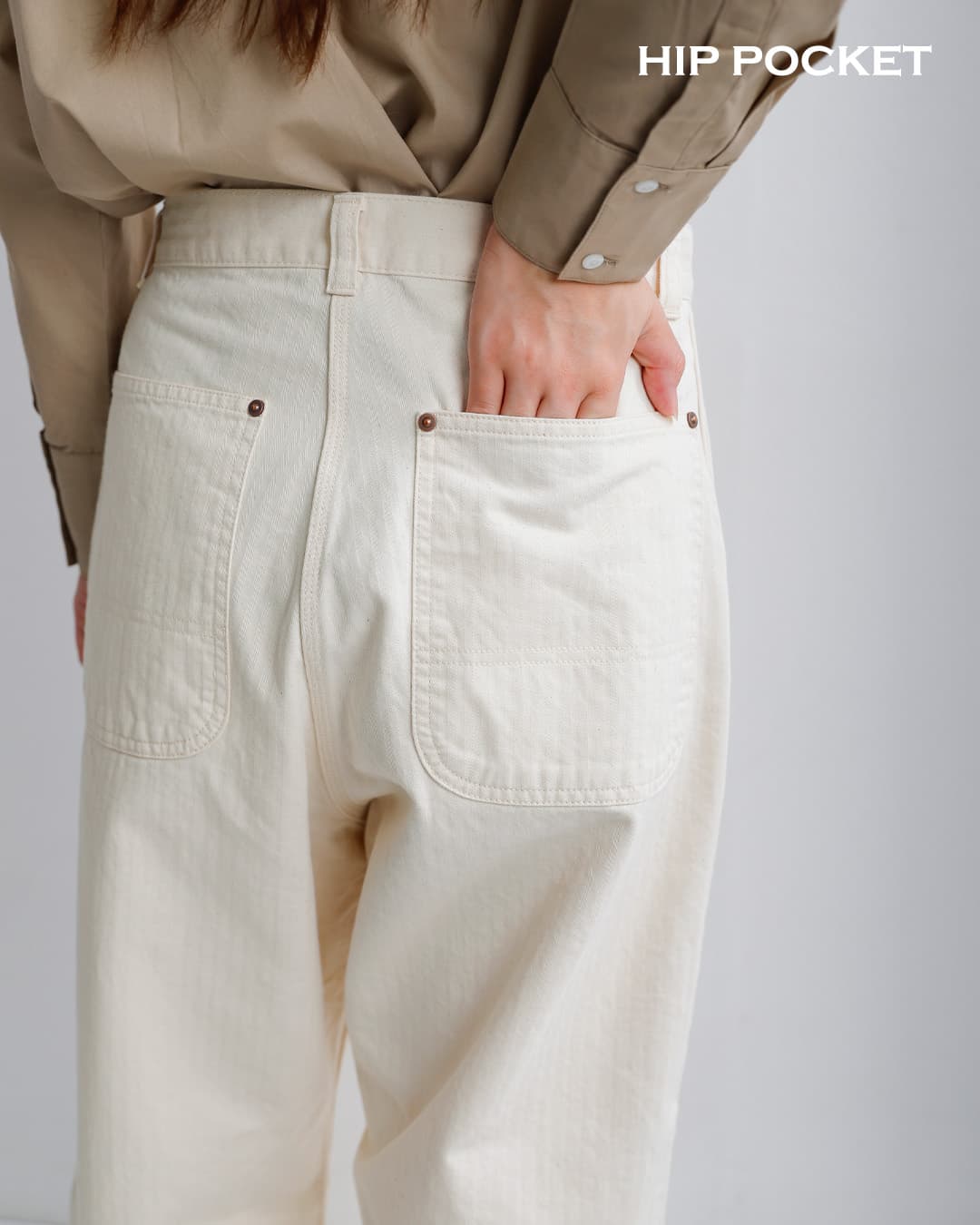 ordinaryfits(オーディナリーフィッツ)ヘリンボーン ベルパンツ BELL PANTS 180-326