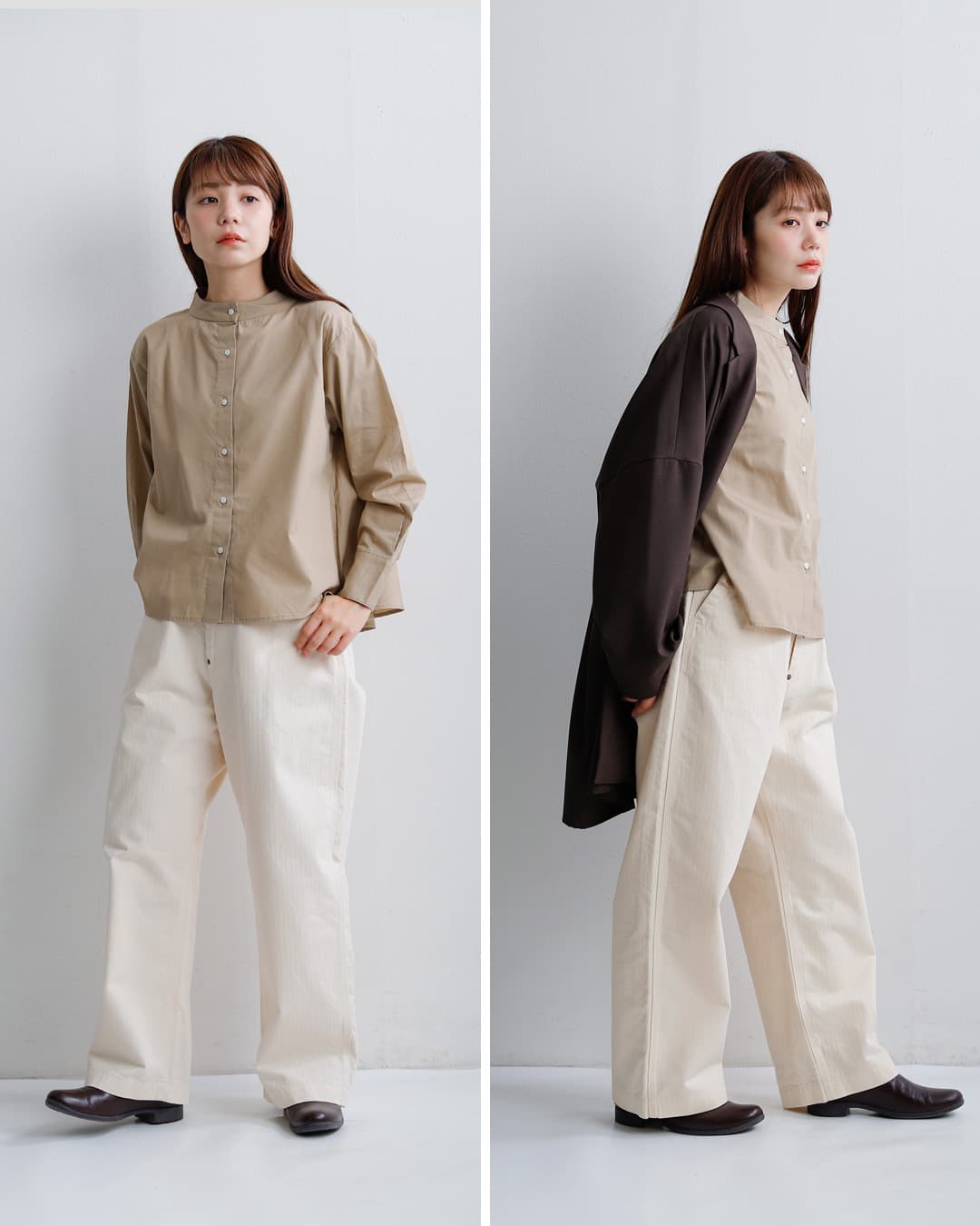 ordinaryfits(オーディナリーフィッツ)ヘリンボーン ベルパンツ BELL PANTS 180-326