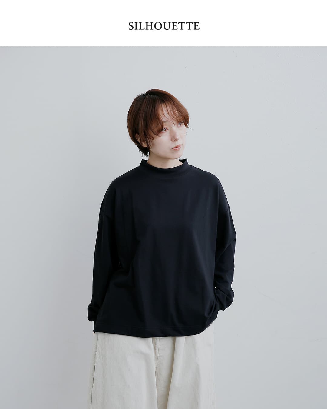 TRAVAIL MANUEL(トラバイユマニュアル)コットン ミニインレー モックネック スウェットシャツ 2052