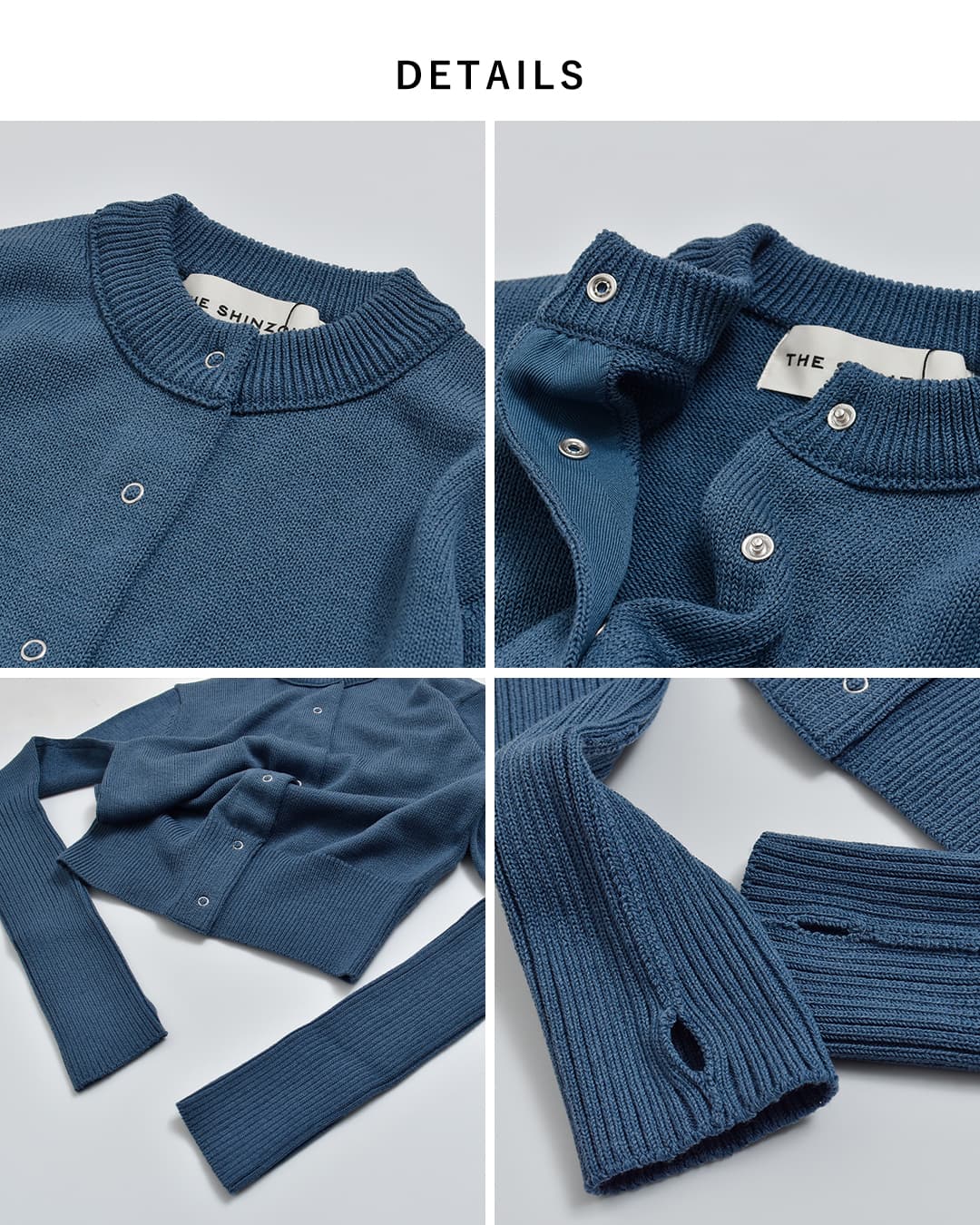 Shinzone(シンゾーン)ウール混 ロングスリーブ リブ ニット カーディガン LONG RIB CARDIGAN 23amsni05