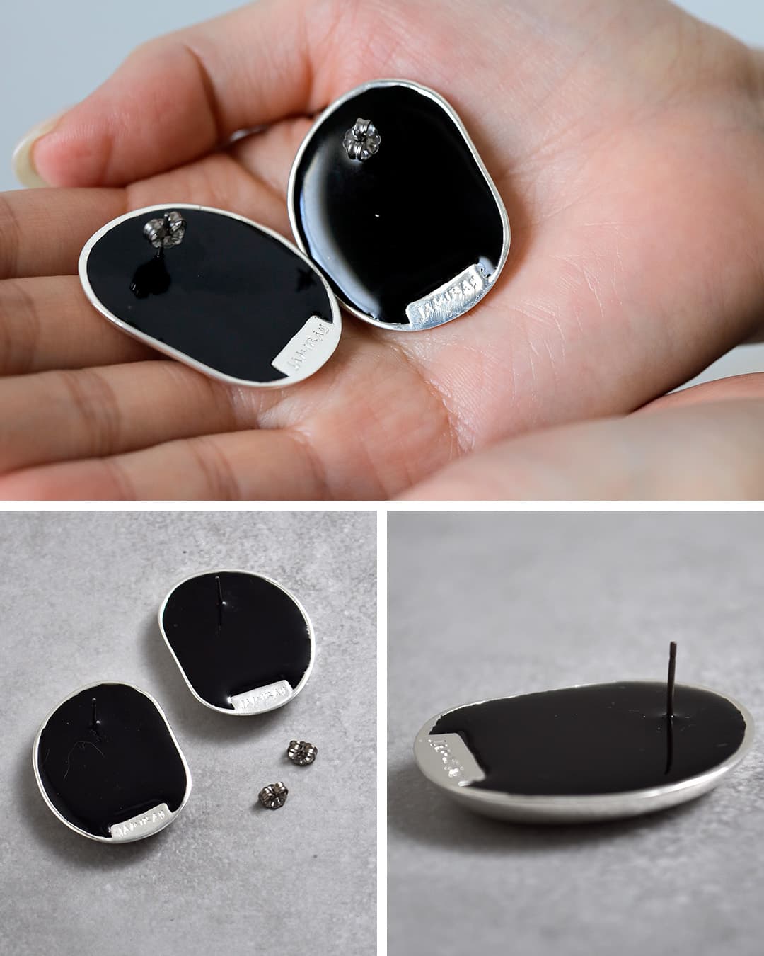 JAMIRAYビーンモチーフ オーバルピアス Bean motif pierced earrings 252-270117