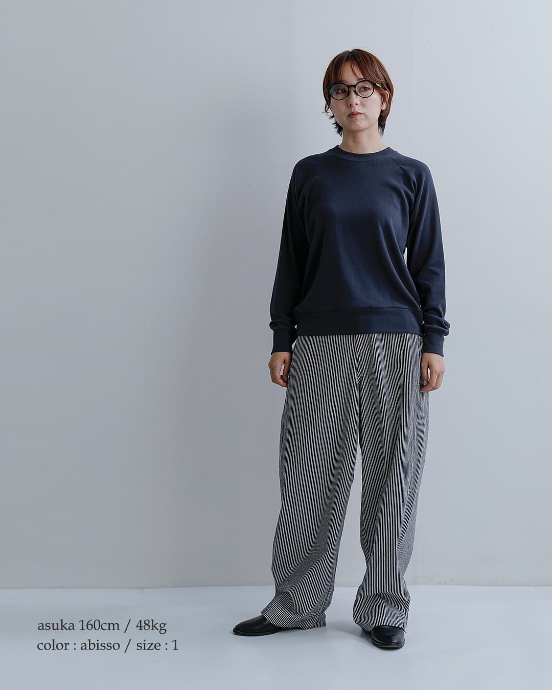 GICIPIコットンフライス クルーネック ラグランスリーブ ニットソー NOCCIOLA 2615a