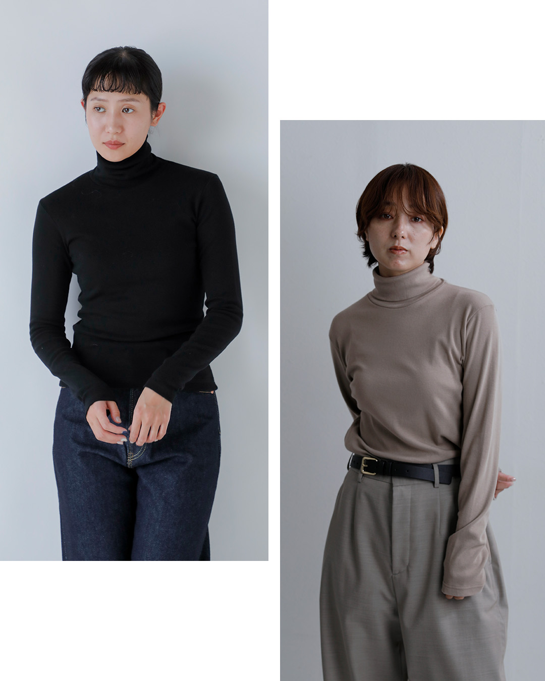 GICIPIコットンフライス タートルネック ロングスリーブ Tシャツ PREZZEMOLO 2616a