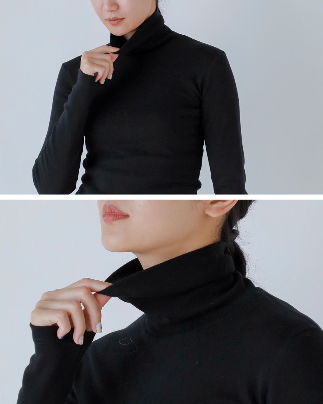GICIPIコットンフライス タートルネック ロングスリーブ Tシャツ PREZZEMOLO 2616a
