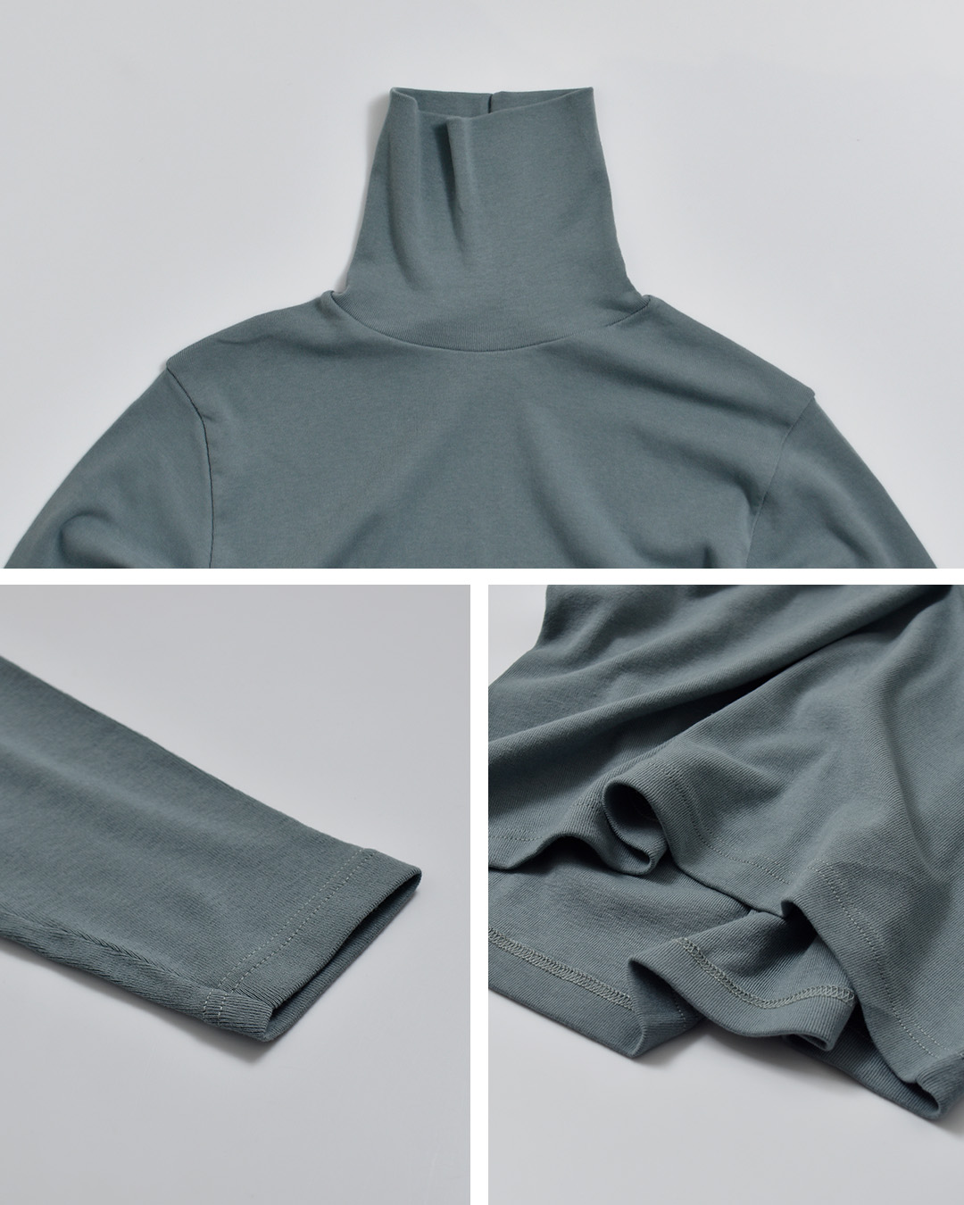 GICIPIコットンフライス タートルネック ロングスリーブ Tシャツ PREZZEMOLO 2616a