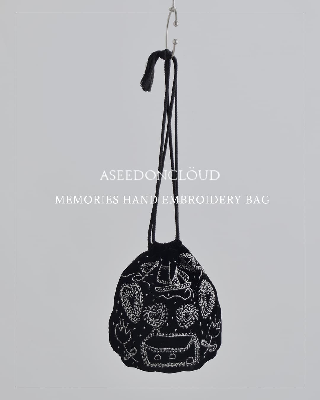 ASEEDONCLOUD(アシードンクラウド)ハンド刺繍バッグ Memories hand embroidery bag 262001