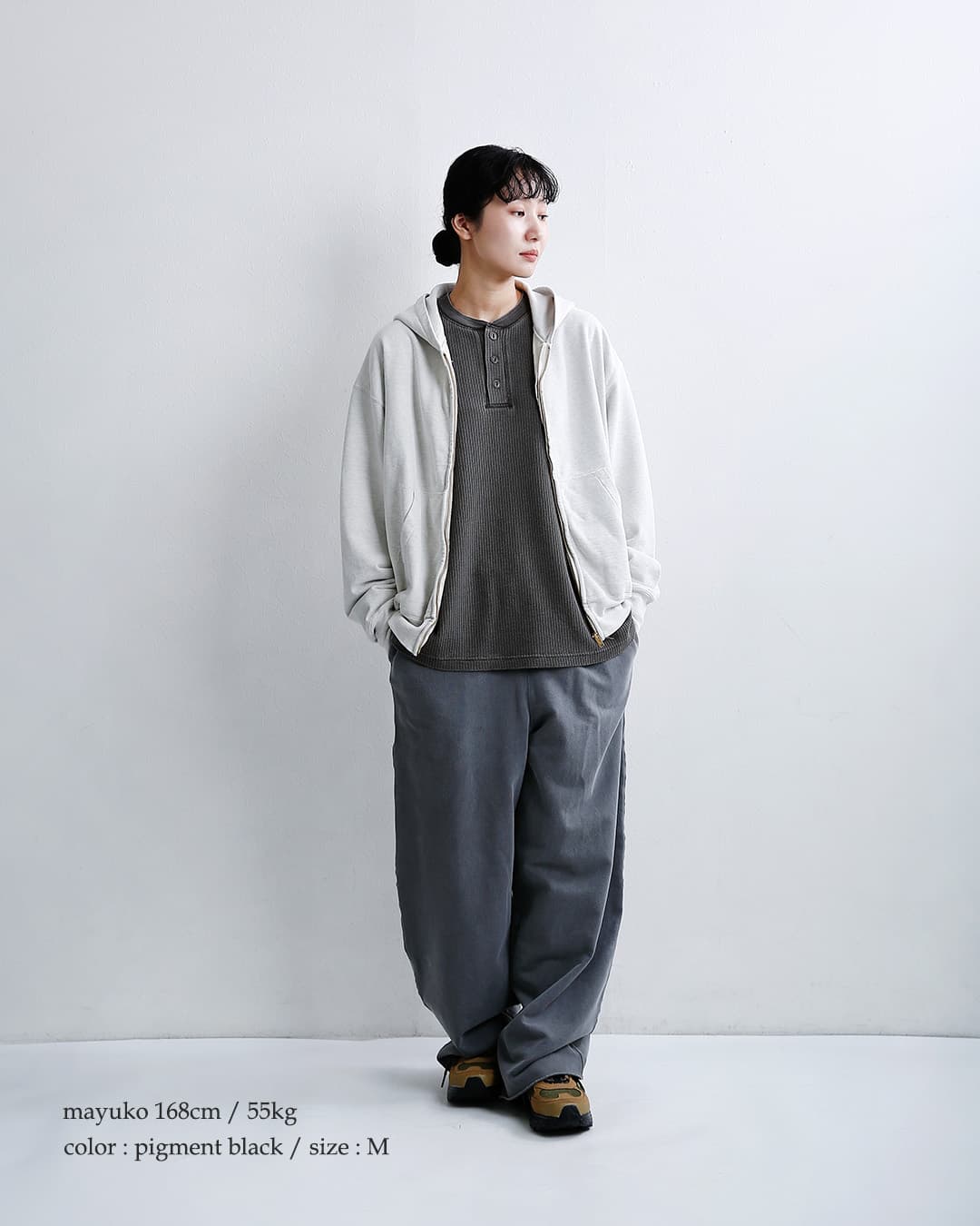 SEABEESワッフル ヘンリーネック 長袖 Tシャツ 2623-sb12